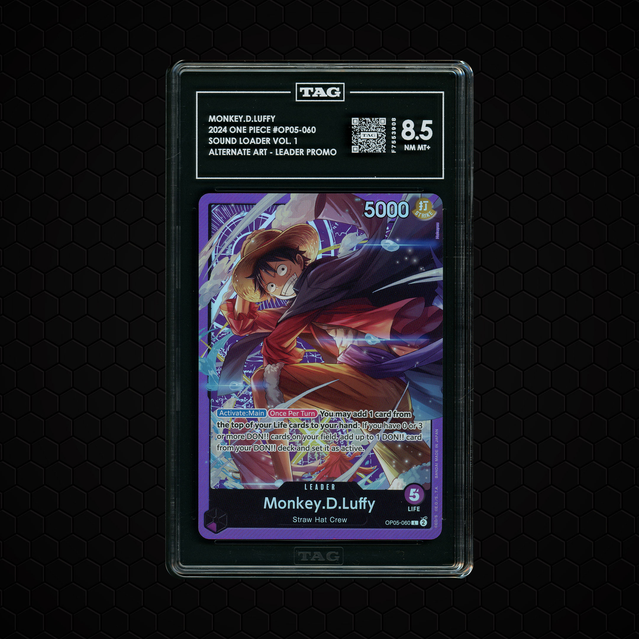2024 Awakening of the New Era Monkey D. Luffy #OP05-060 TAG 8.5