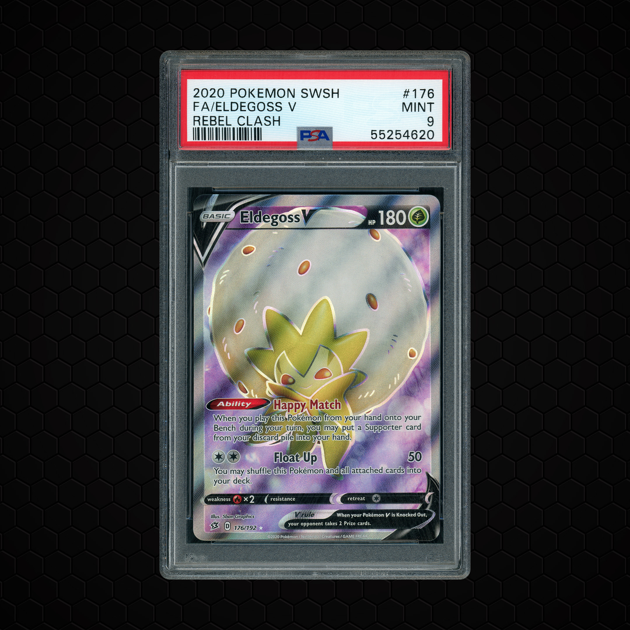 2020 Rebel Clash Eldegoss V #176 PSA 9