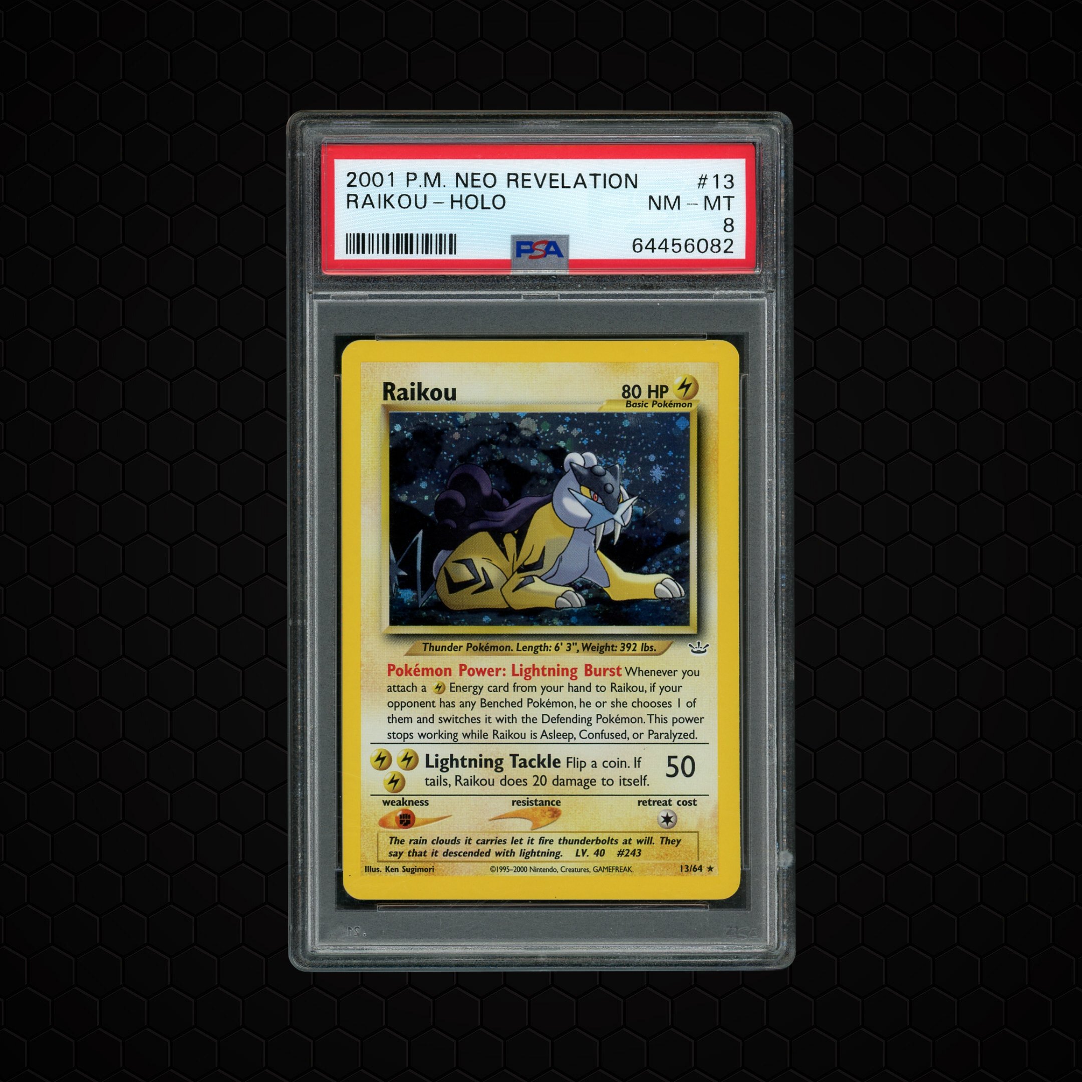 2001 Neo Revelation Raikou #13 PSA 8