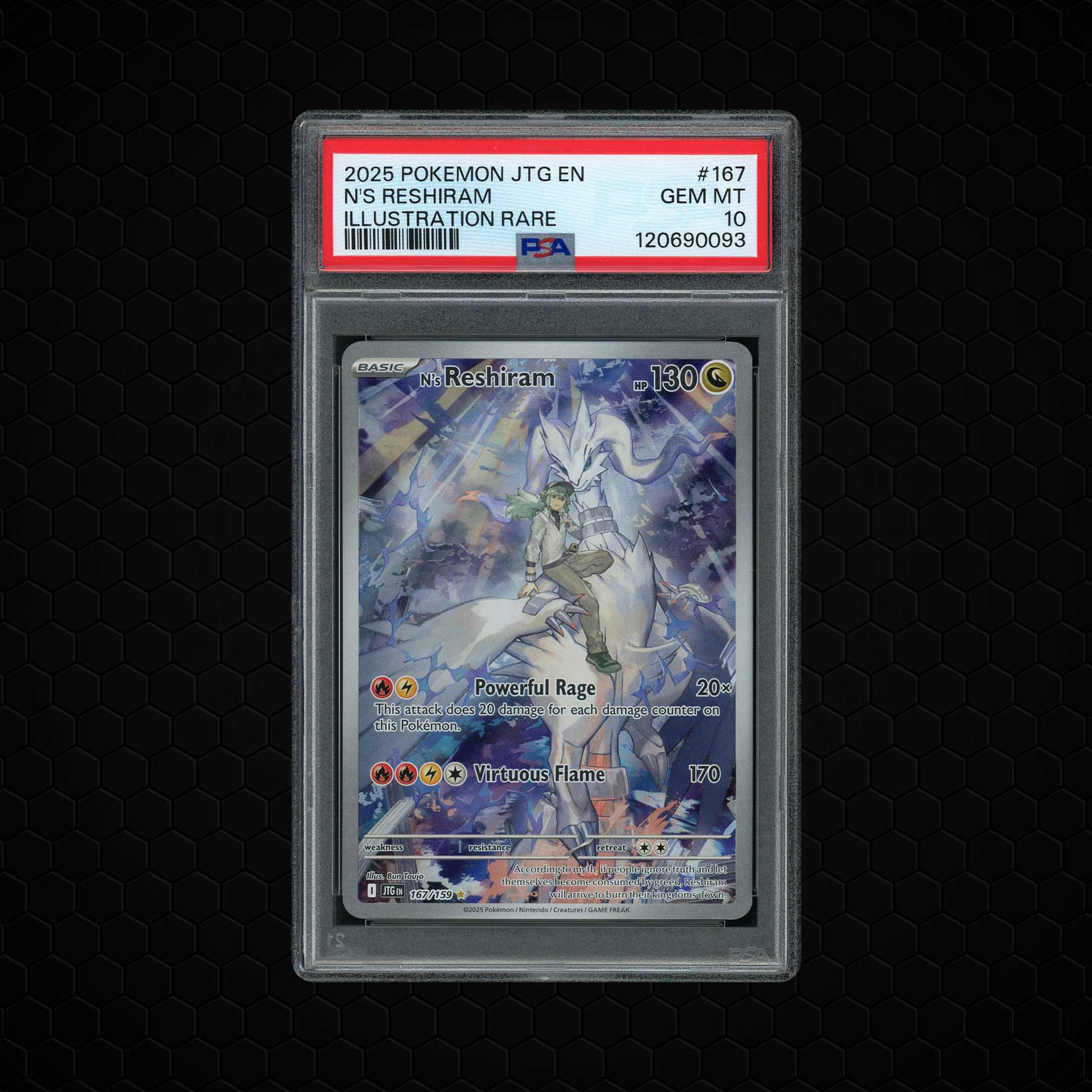 2025 Journey Together N's Reshiram #167 PSA 10