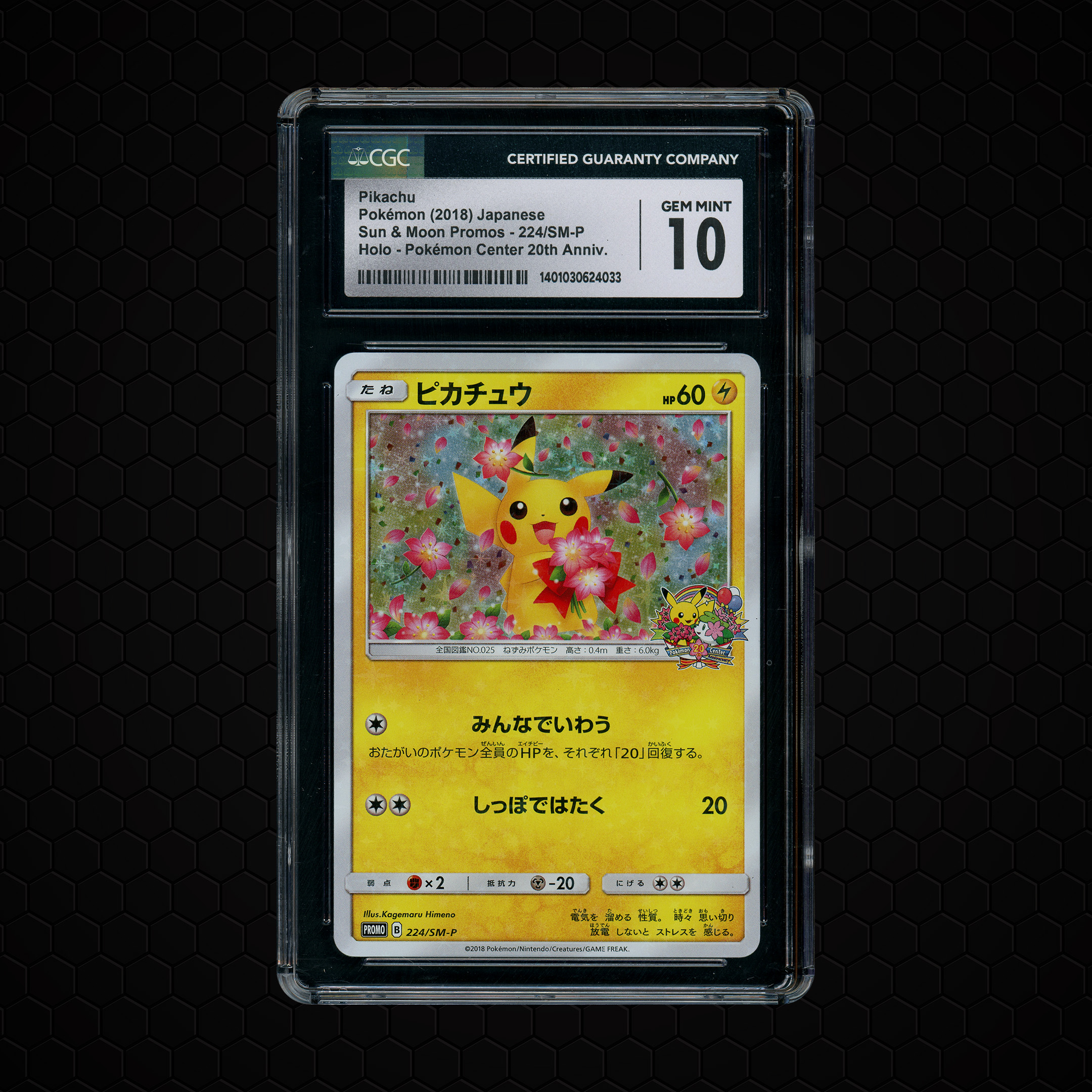 2018 Japanese Promo Pikachu #224 CGC 10