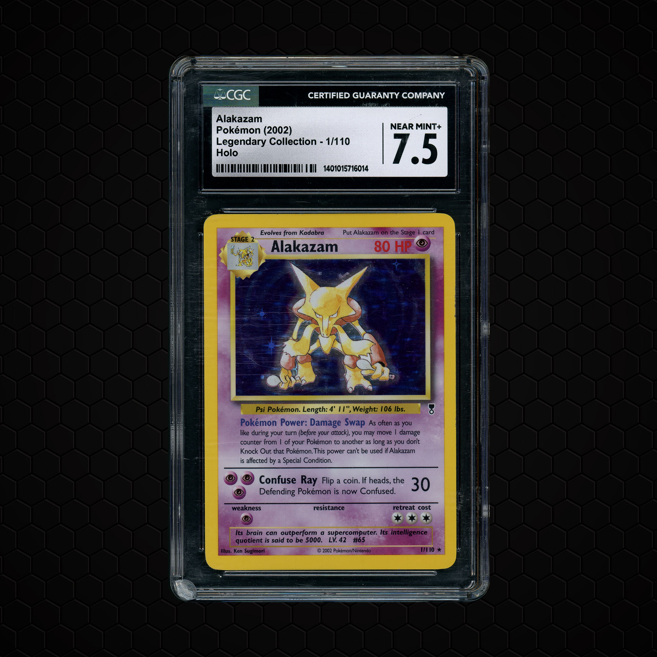 2002 Legendary Collection Alakazam #1 CGC 7.5