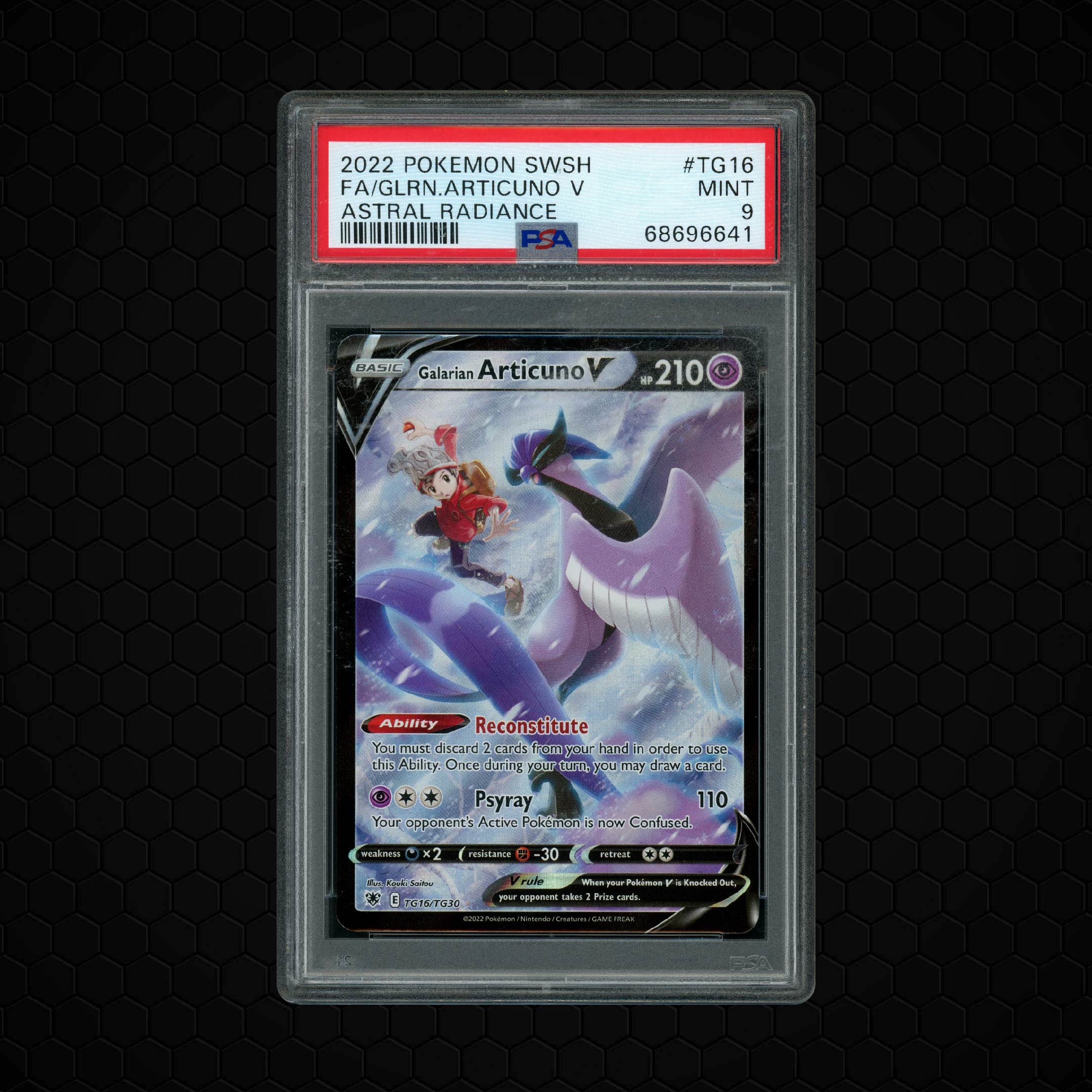 2022 Astral Radiance Galarian Articuno V #TG16 PSA 9