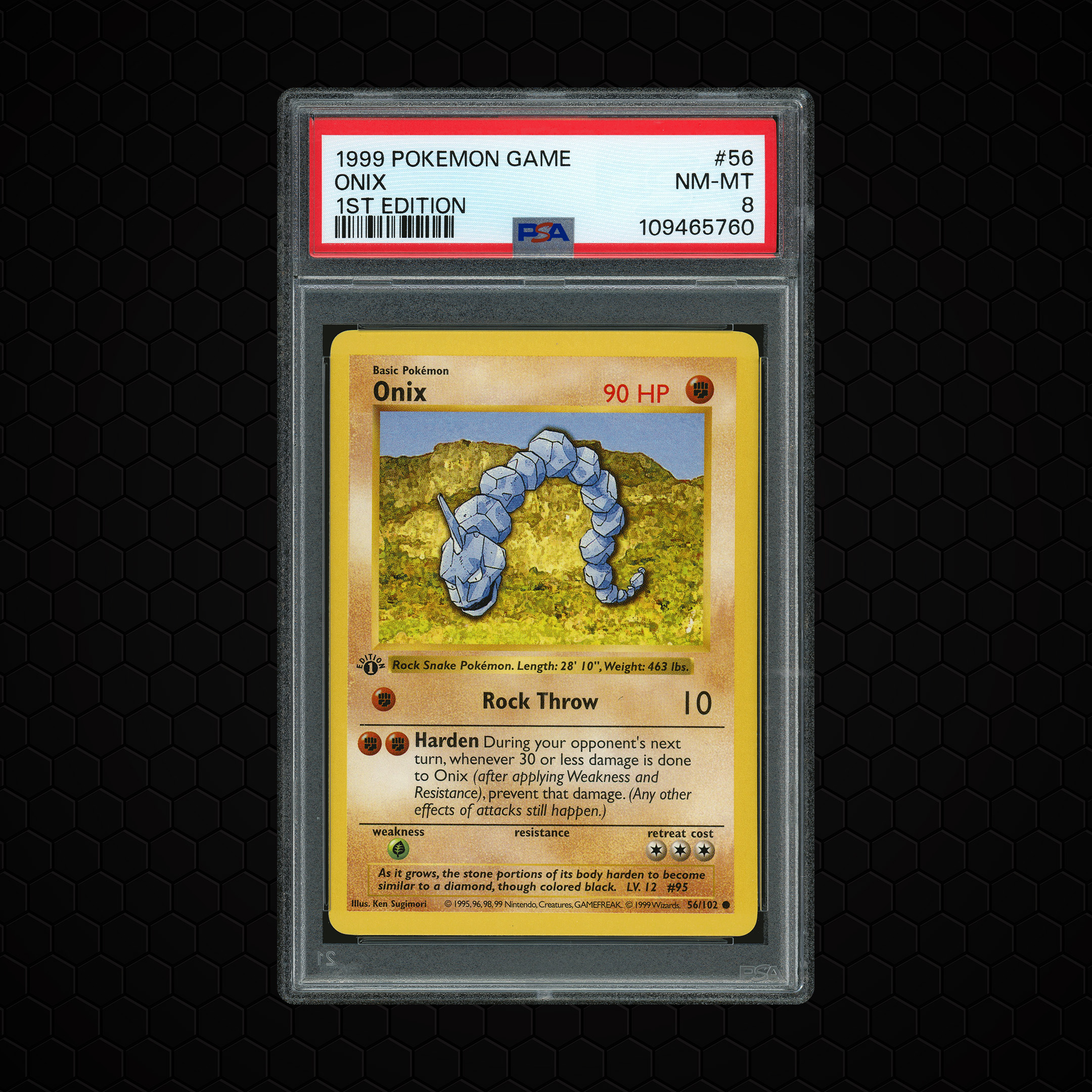 1999 Game 1st Edition Onix #56 PSA 8
