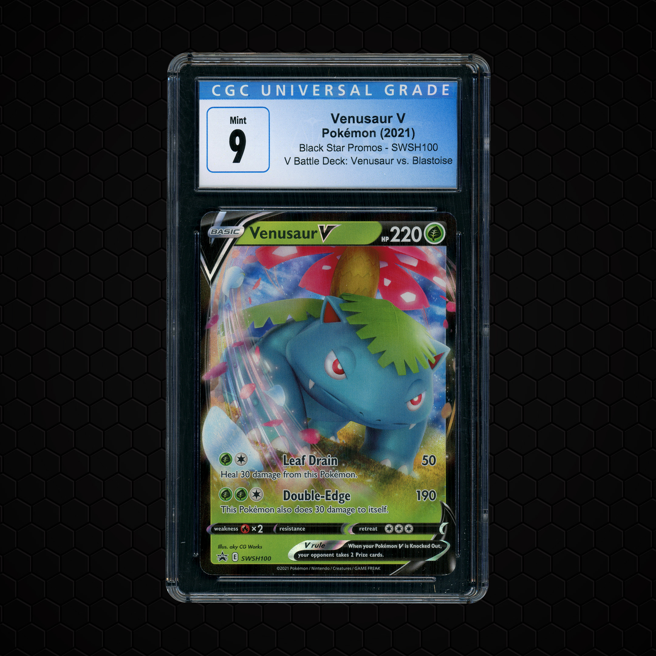 2021 Black Star Promos Venusaur V #SWSH100 CGC 9