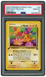 2000 World Collection Birthday Pikachu #24 PSA 10 on Beezie.