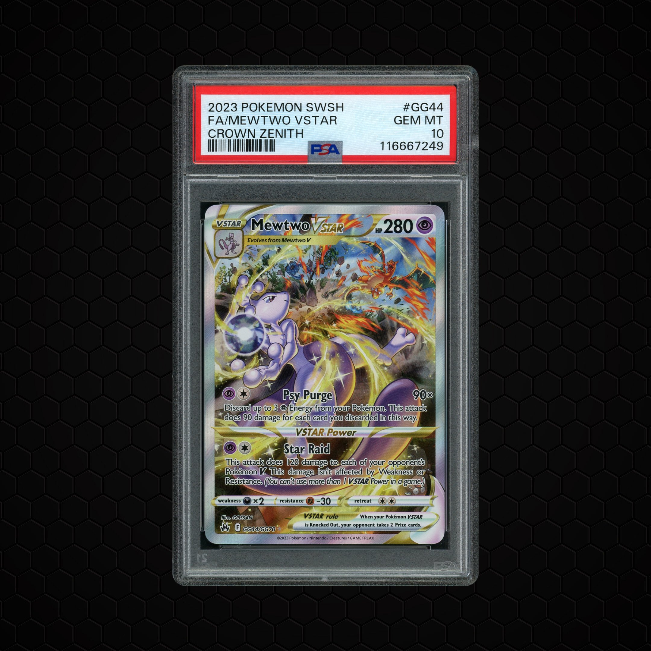 2023 Crown Zenith Mewtwo VSTAR #GG44 PSA 10