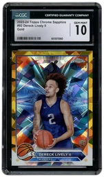 2023-24 Topps Chrome Sapphire Dereck Lively II #92 CGC 10 on Beezie.