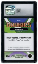 2023-24 Topps Finest Rookies Autographs Gradey Dick #RFA-GD CGC 10 Auto 10 on Beezie.