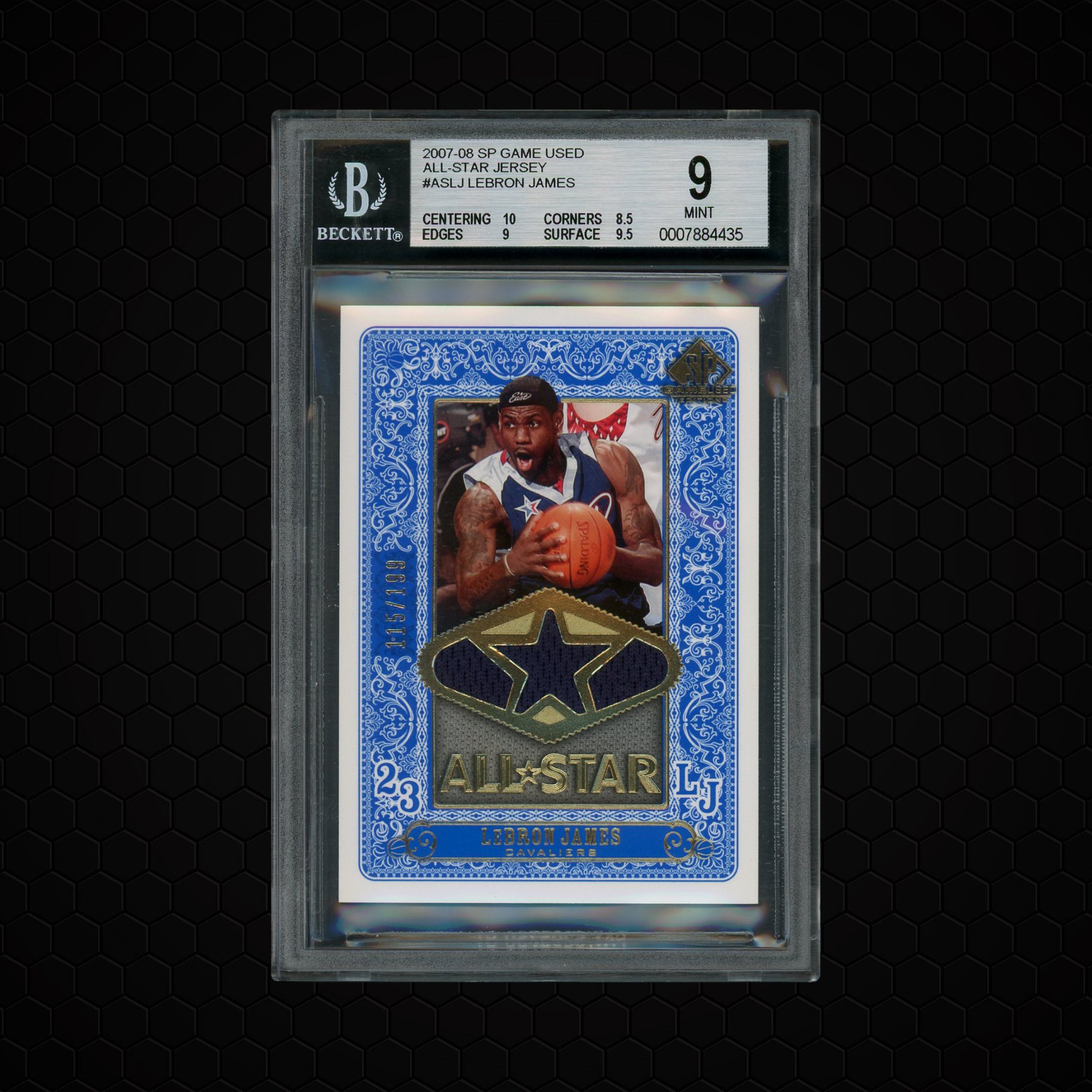 2007-08 SP Game Used All-Star Jersey #ASLJ LeBron James BGS 9