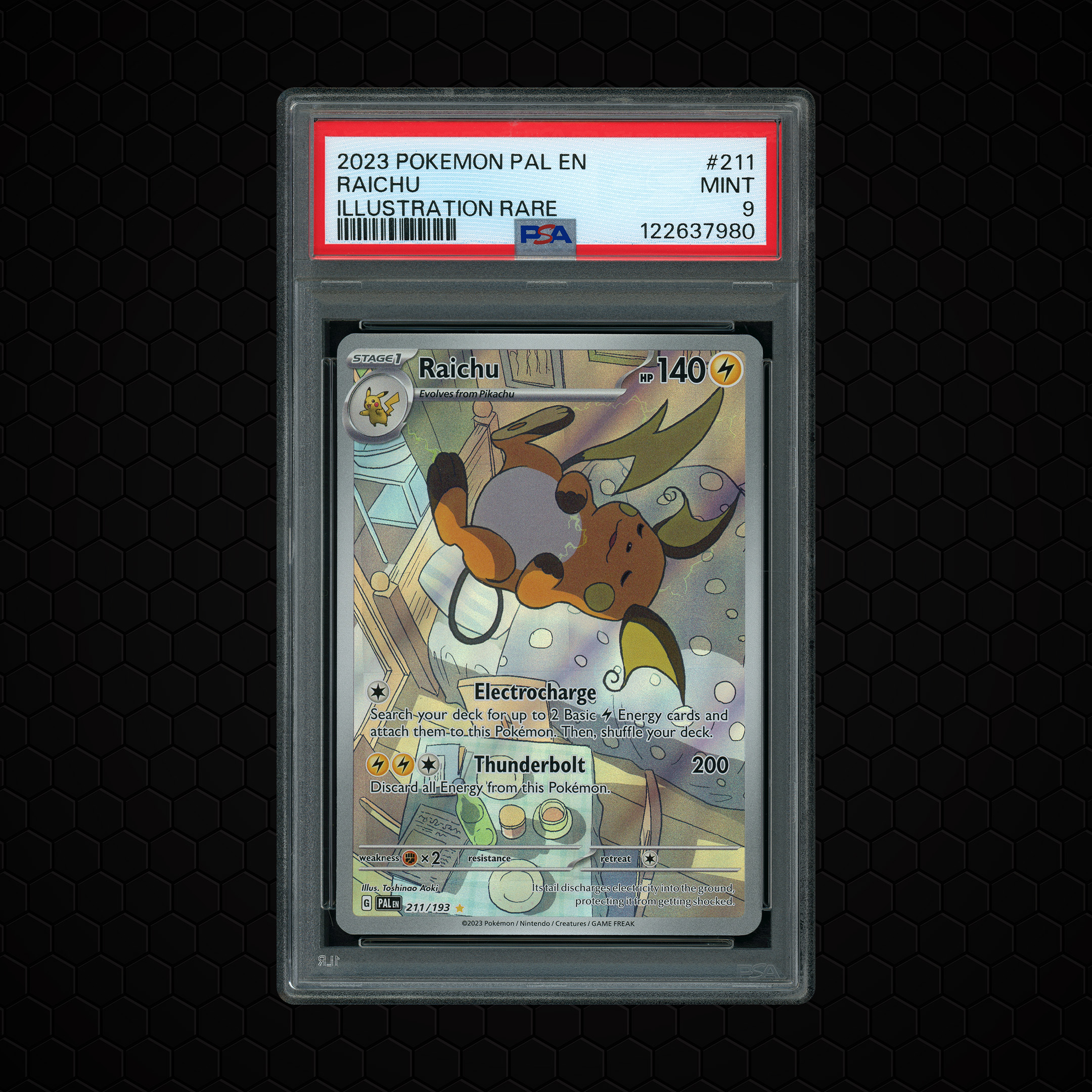 2023 Paldea Evolved Raichu #211 PSA 9