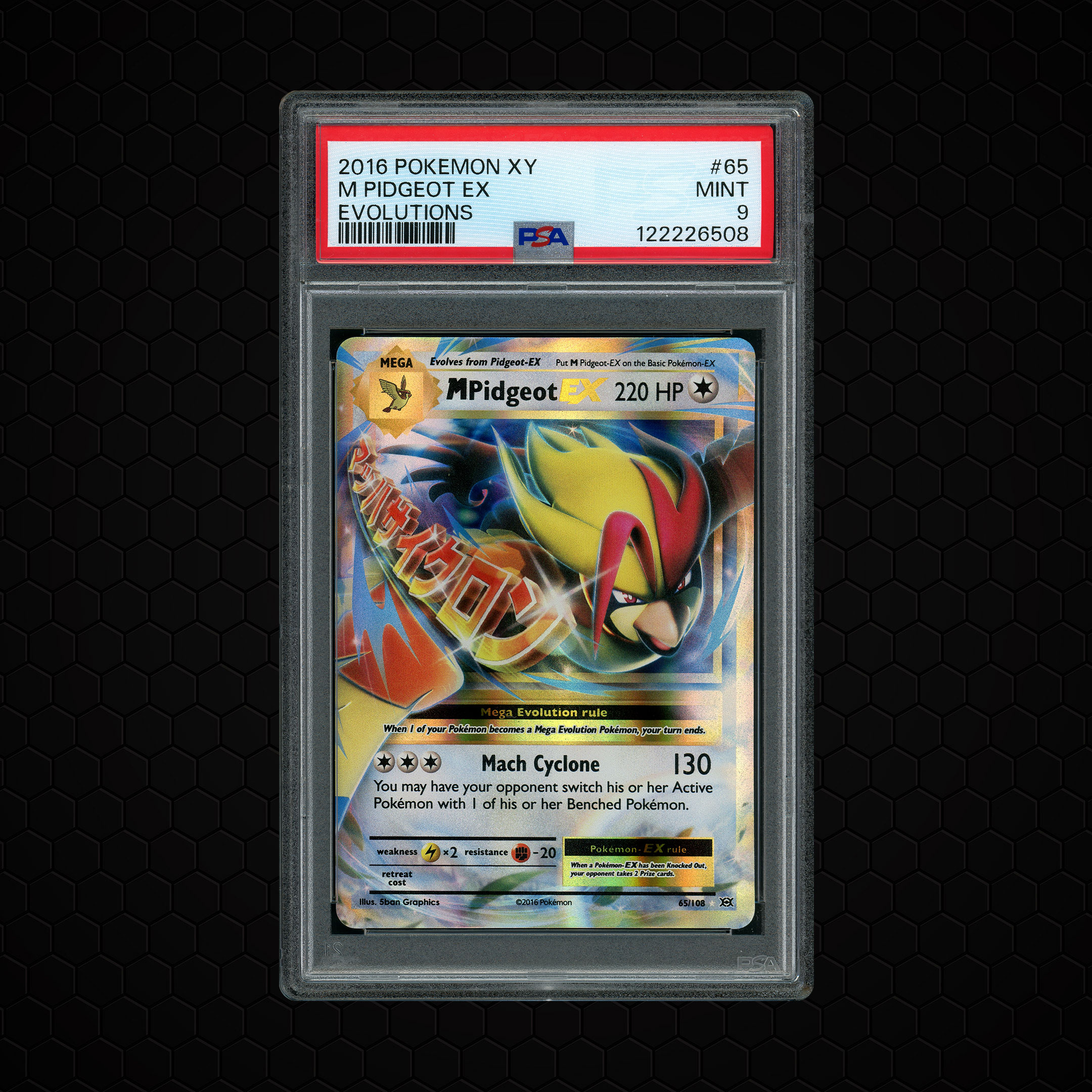 2016 XY Evolutions M Pidgeot EX #65 PSA 9