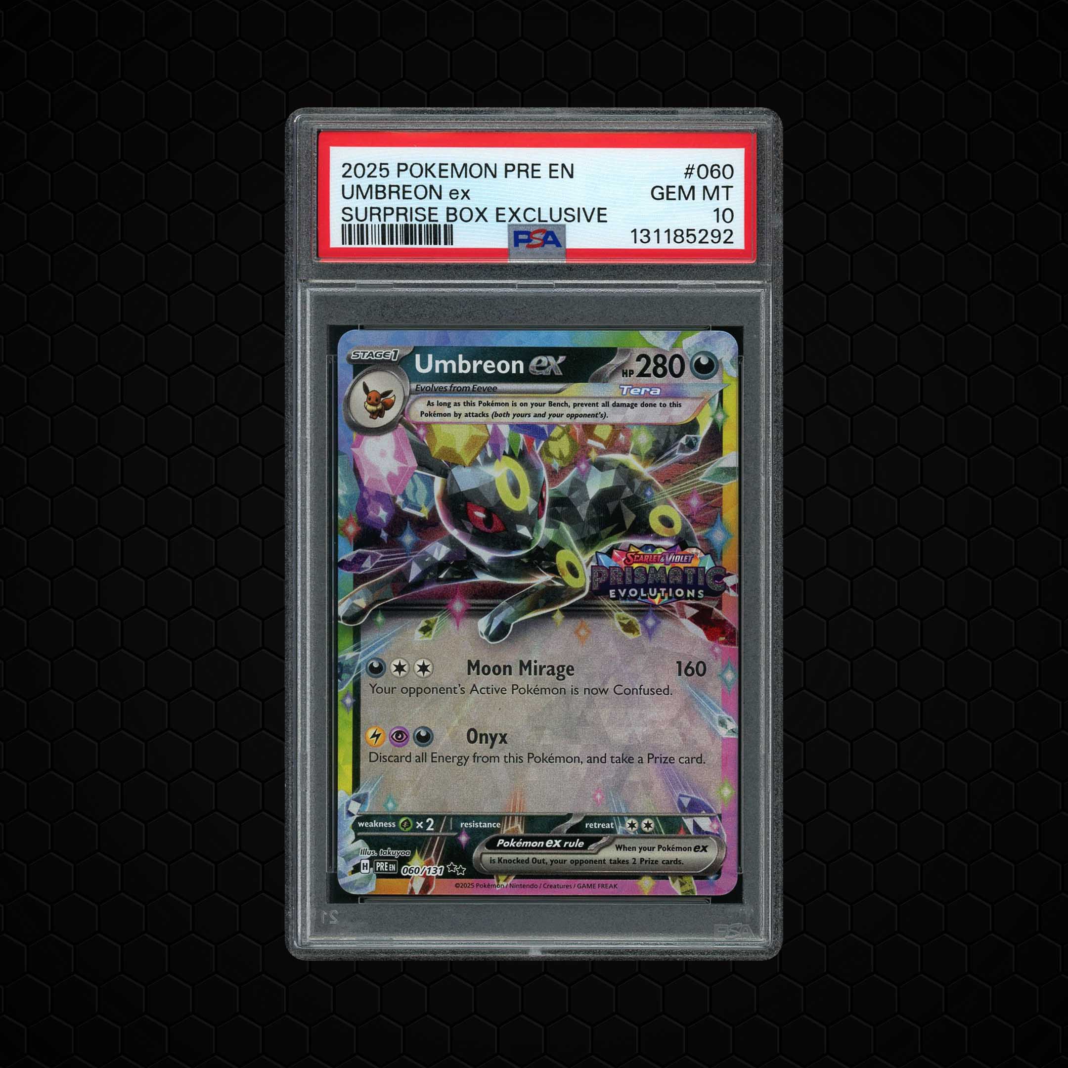 2025 Prismatic Evolutions Umbreon EX #60 PSA 10