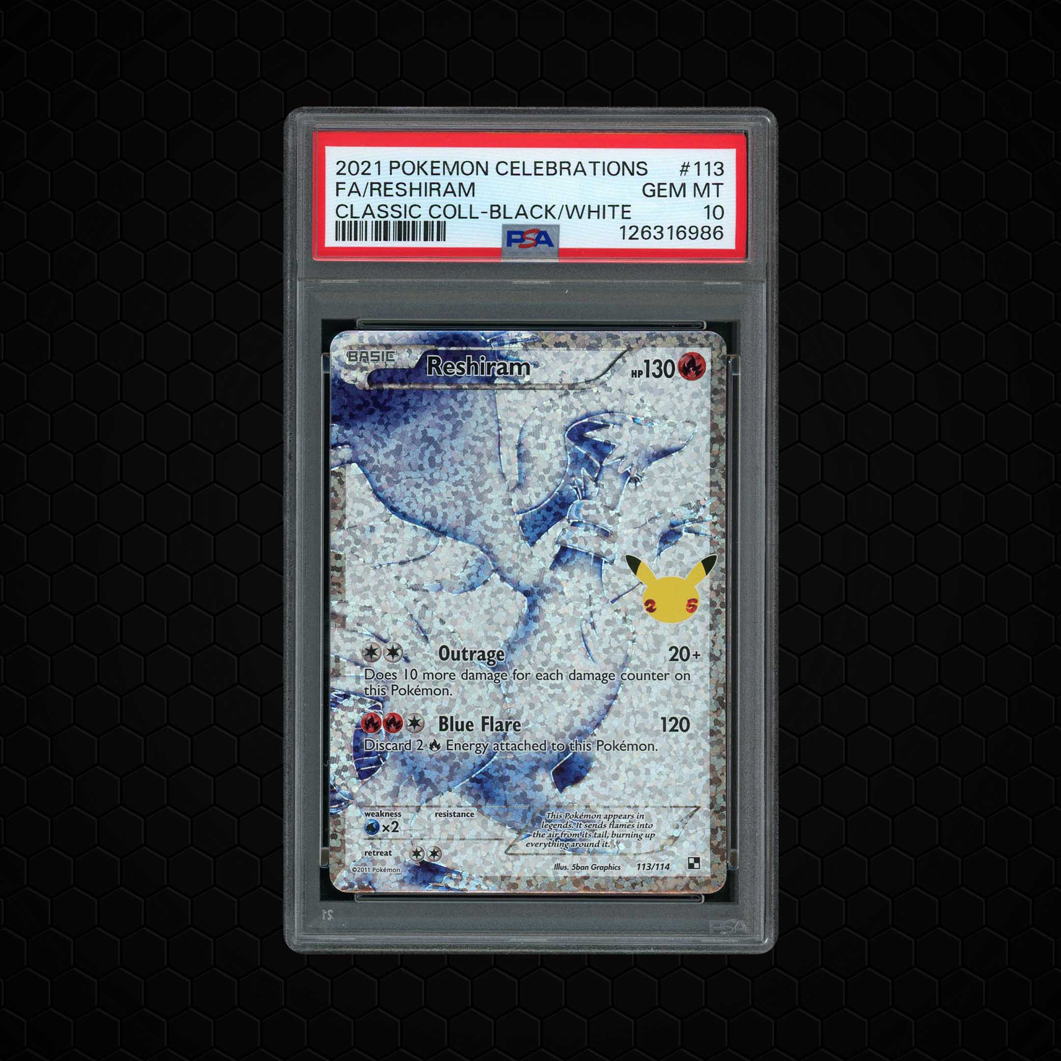 2021 Celebrations Classic Collection Reshiram #113 PSA 10