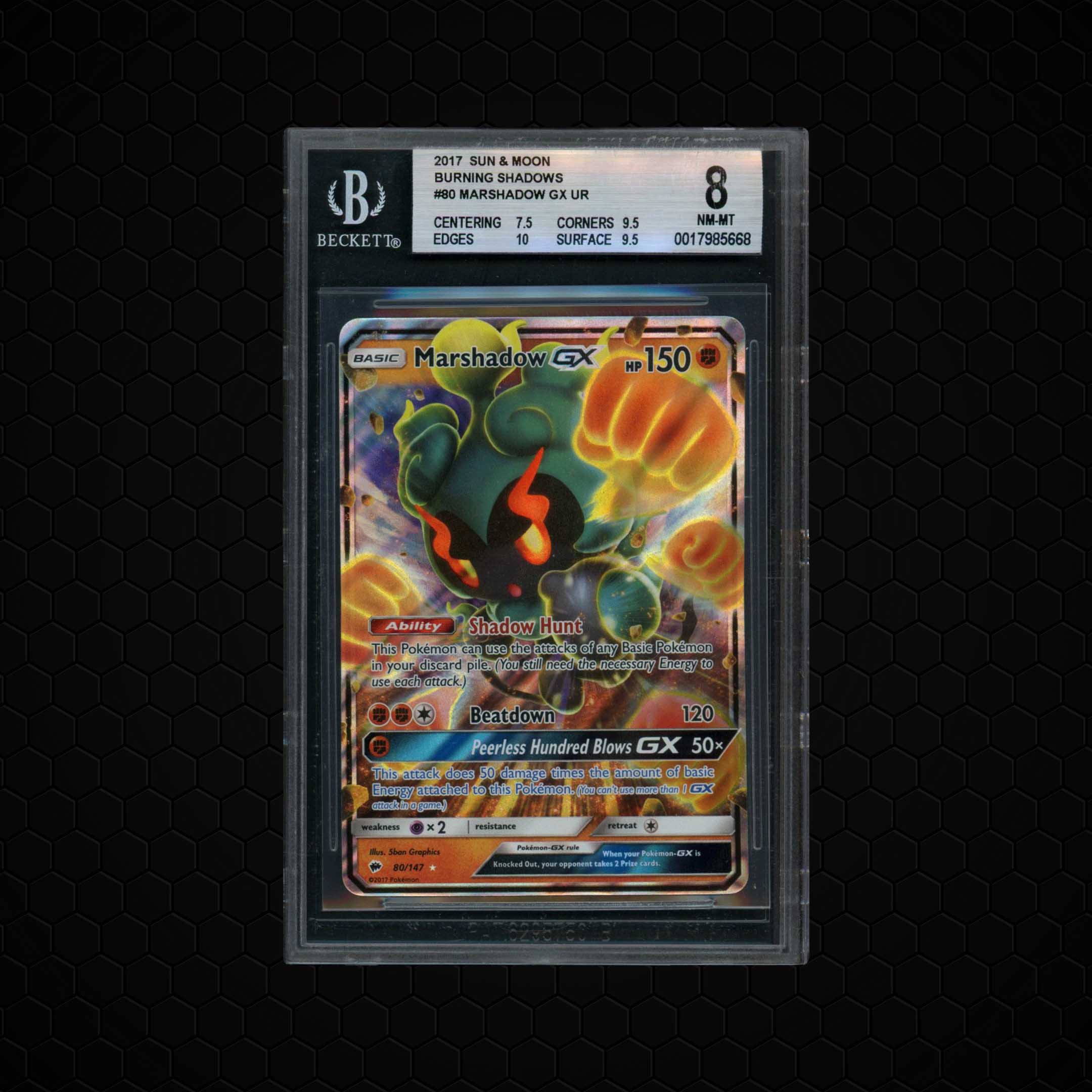 2017 Burning Shadows Marshadow GX #80 BGS 8