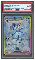 2025 Prismatic Evolutions Glaceon ex #150 PSA 9 on Beezie.