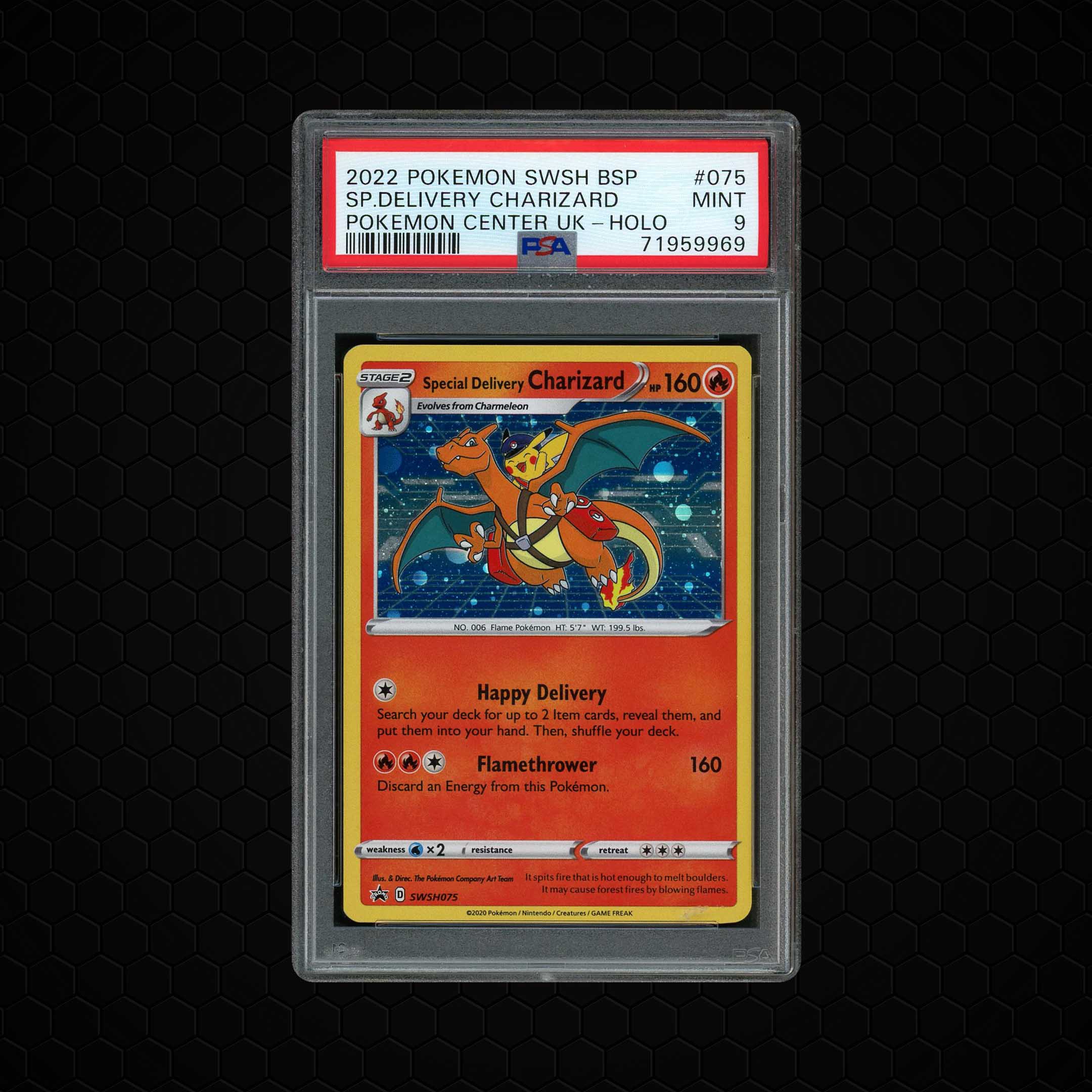 2022 Black Star Promo Special Delivery Charizard #75 PSA 9