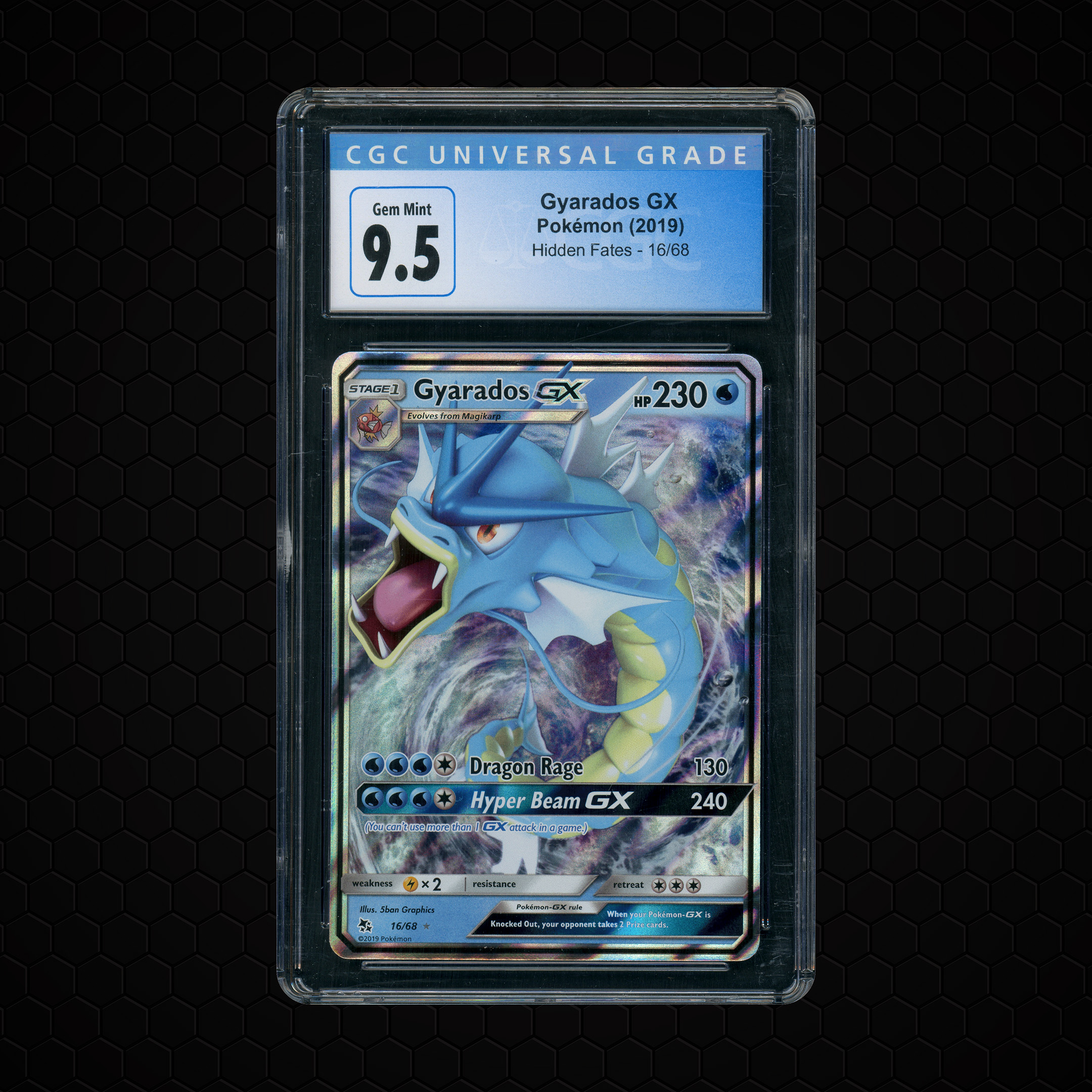 2019 Hidden Fates Gyarados GX #16 CGC 9.5