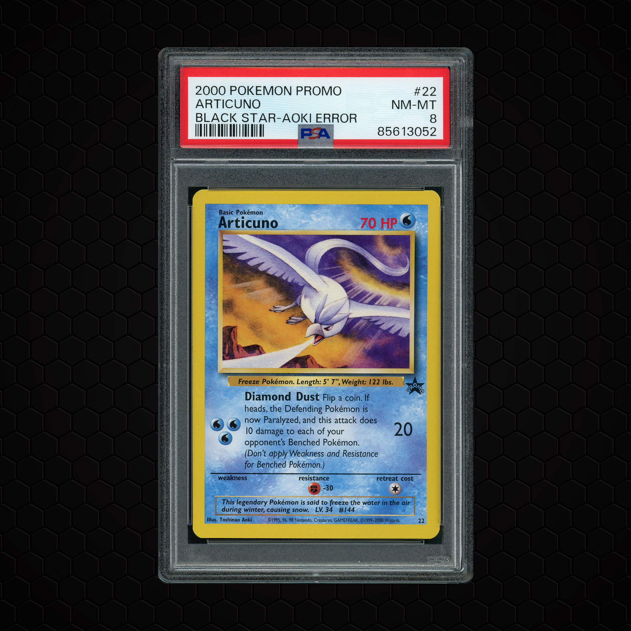 2000 Black Star Promos Articuno #22 PSA 8
