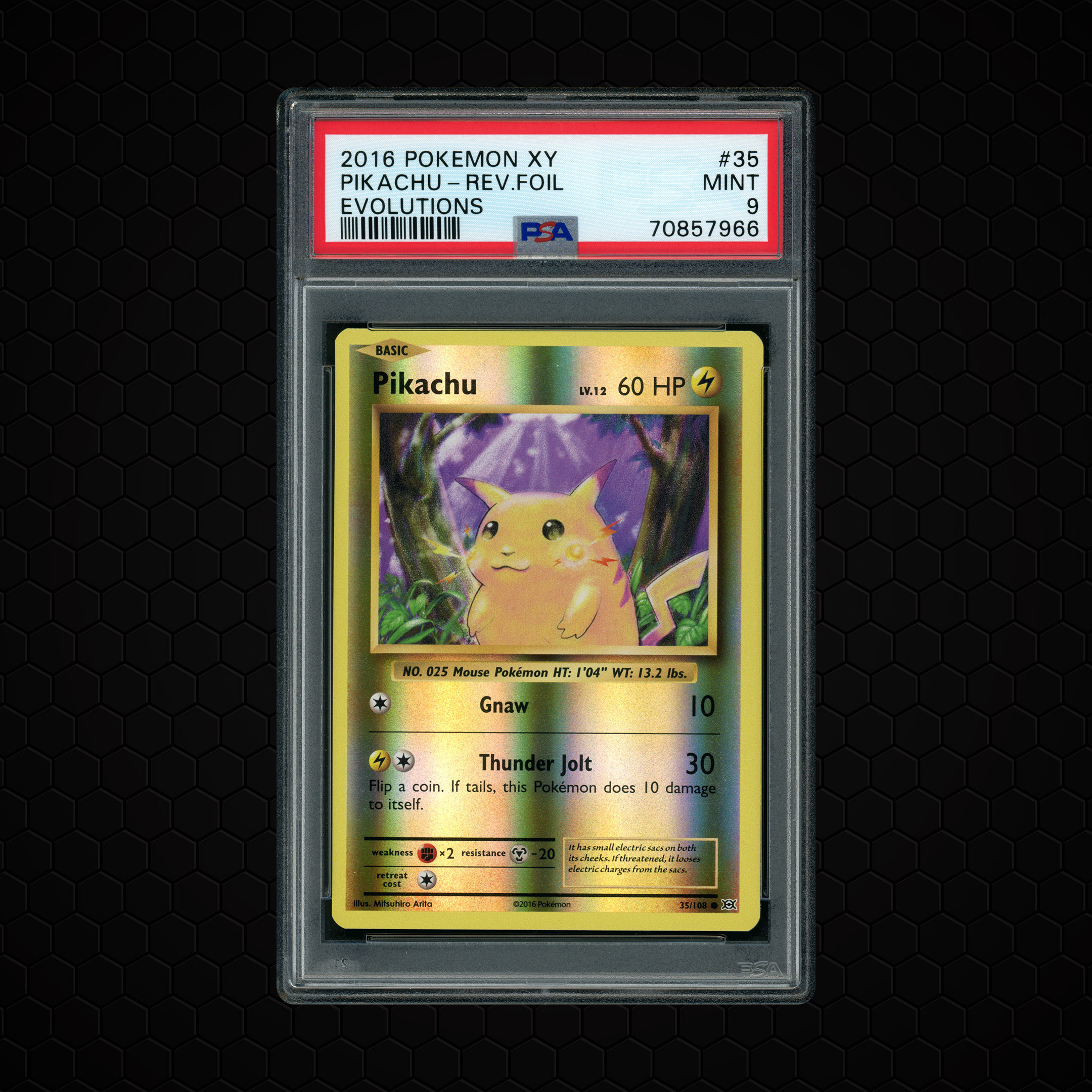 2016 Evolutions Pikachu #35 PSA 9