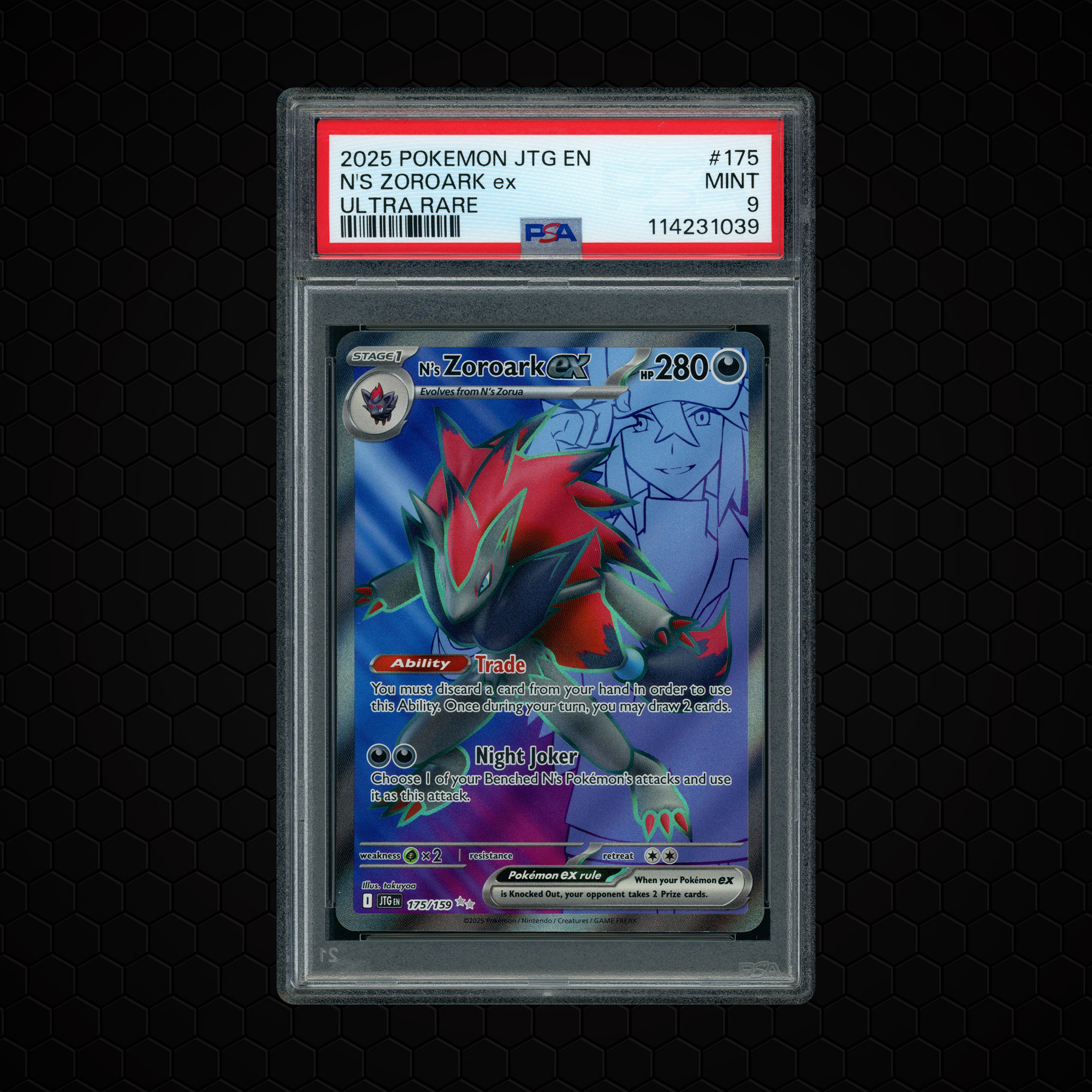 2025 Journey Together N's Zoroark EX #175 PSA 9