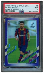 2020 Topps Chrome UCL Lionel Messi #1 PSA 7
