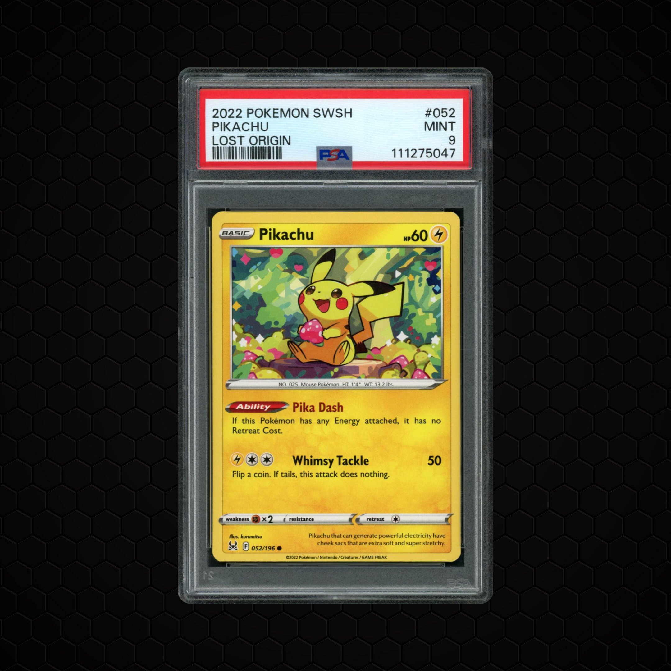 2022 Lost Origin Pikachu #52 PSA 9