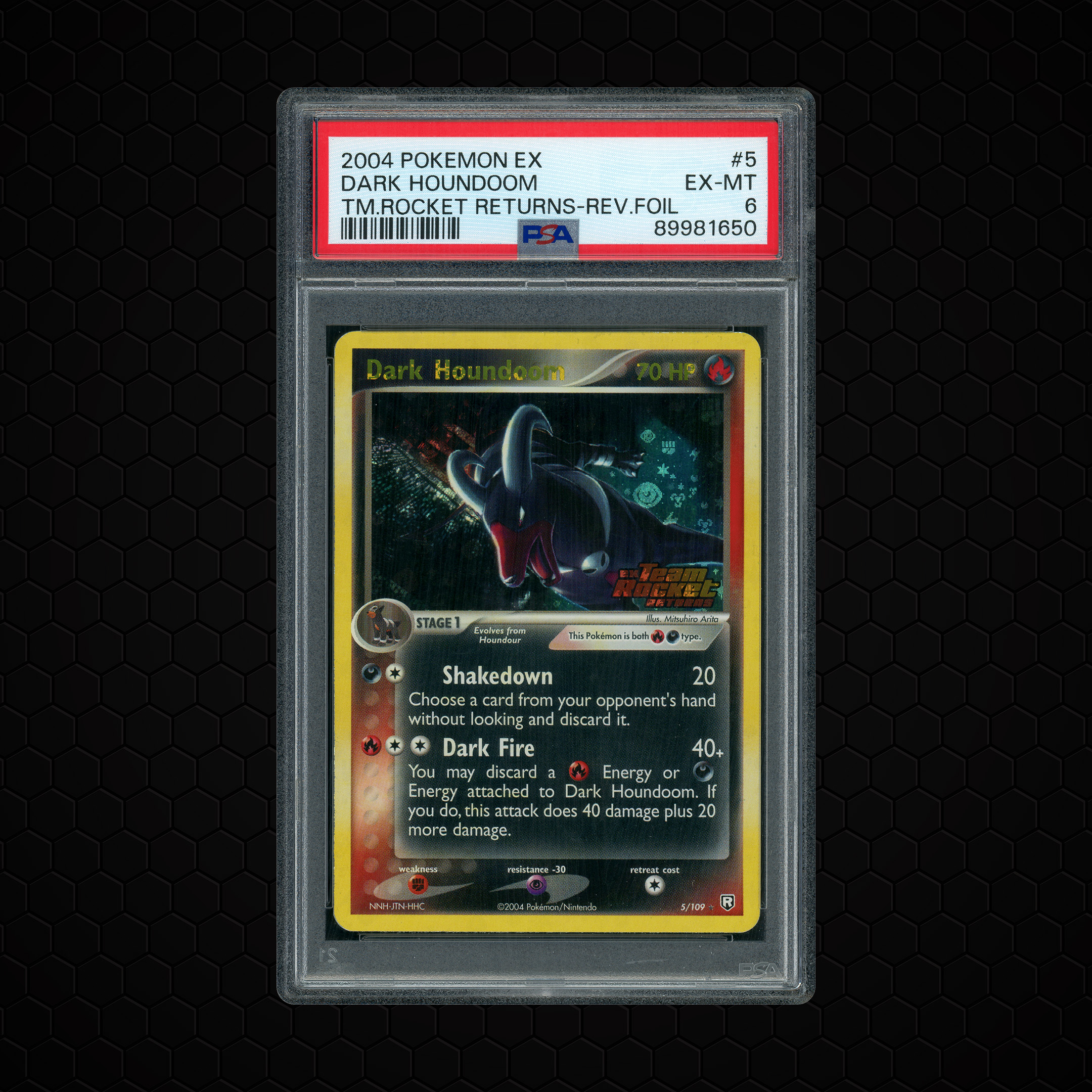 2004 Ex Team Rocket Returns Dark Houndoom #5 PSA 6