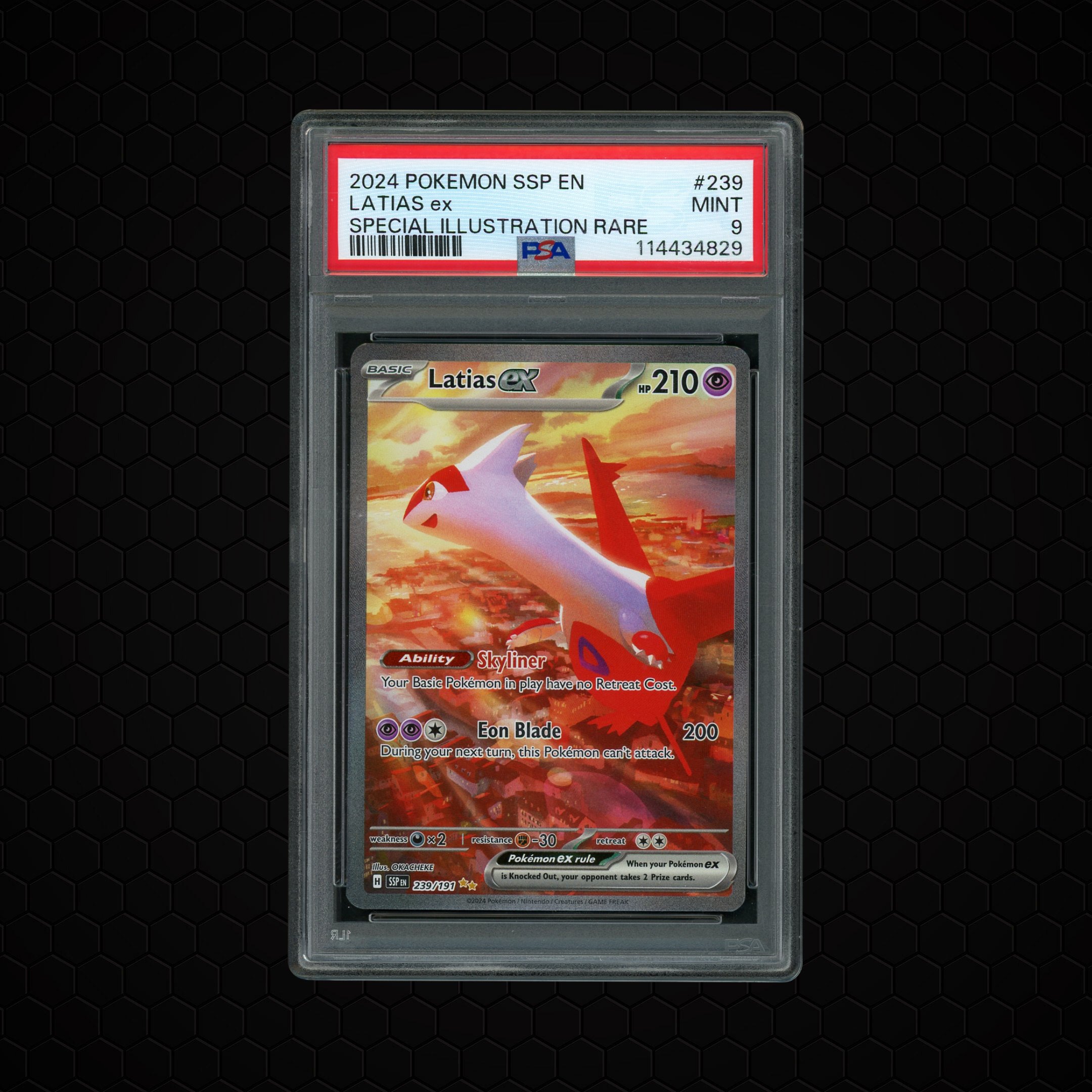 2024 Surging Sparks Latias EX #239 PSA 9