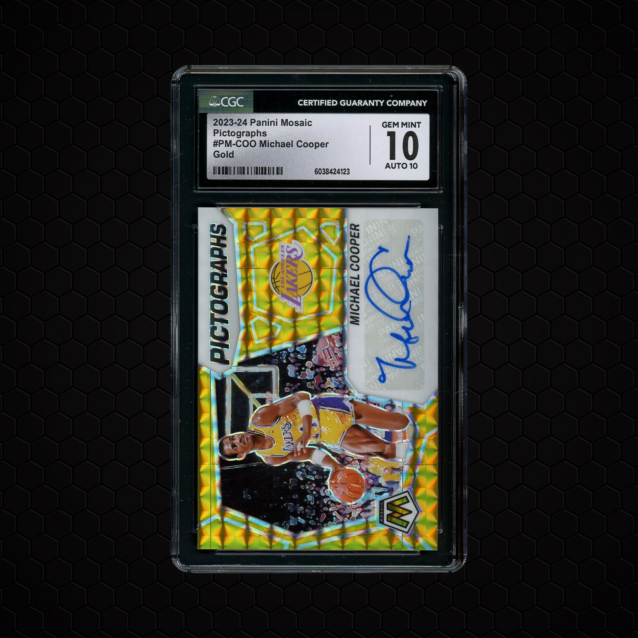 2023-24 Panini Mosaic Michael Cooper #PM-COO CGC 10 Auto 10