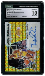 2023-24 Panini Mosaic Michael Cooper #PM-COO CGC 10 Auto 10 on Beezie.