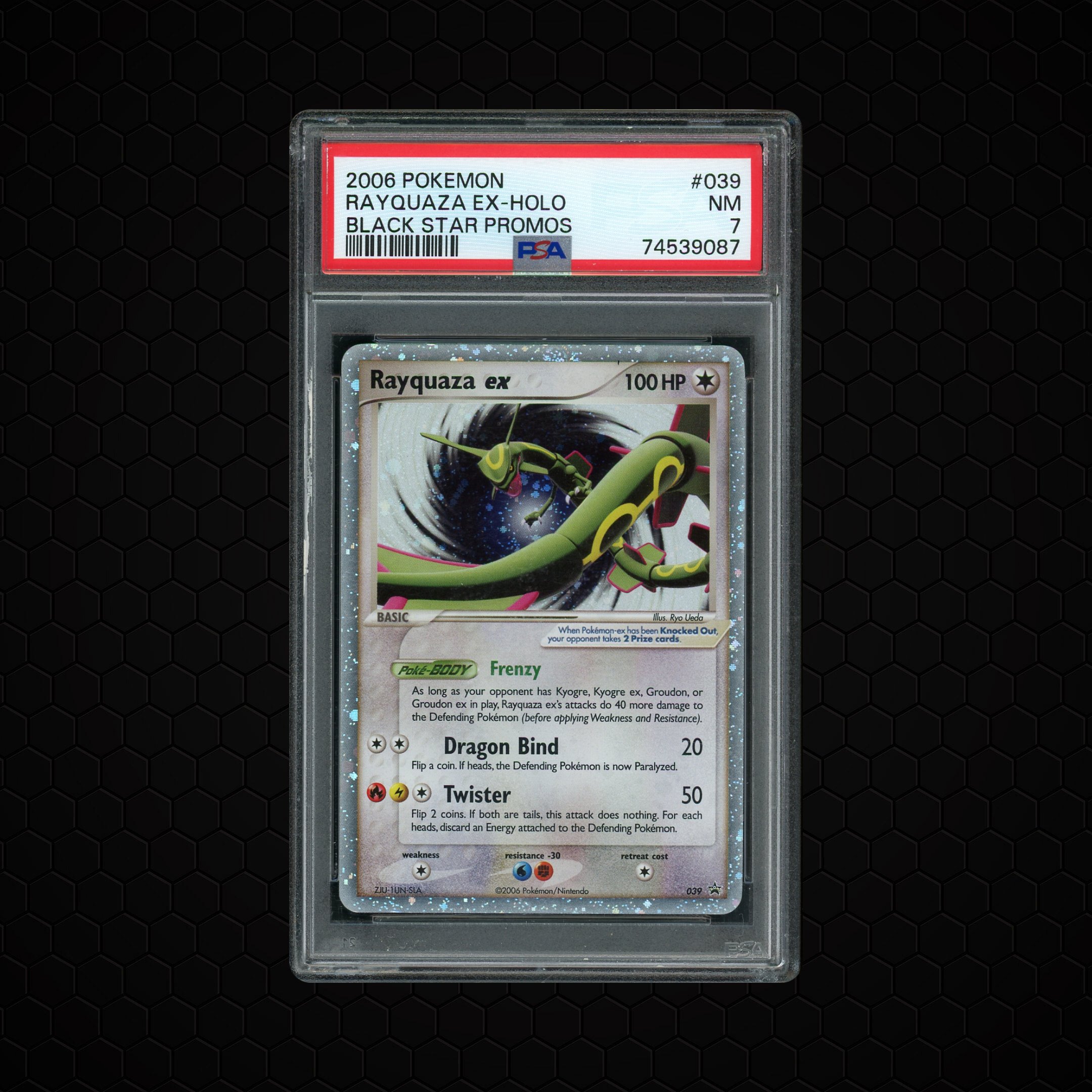 2006 Black Star Promo Rayquaza EX #39 PSA 7