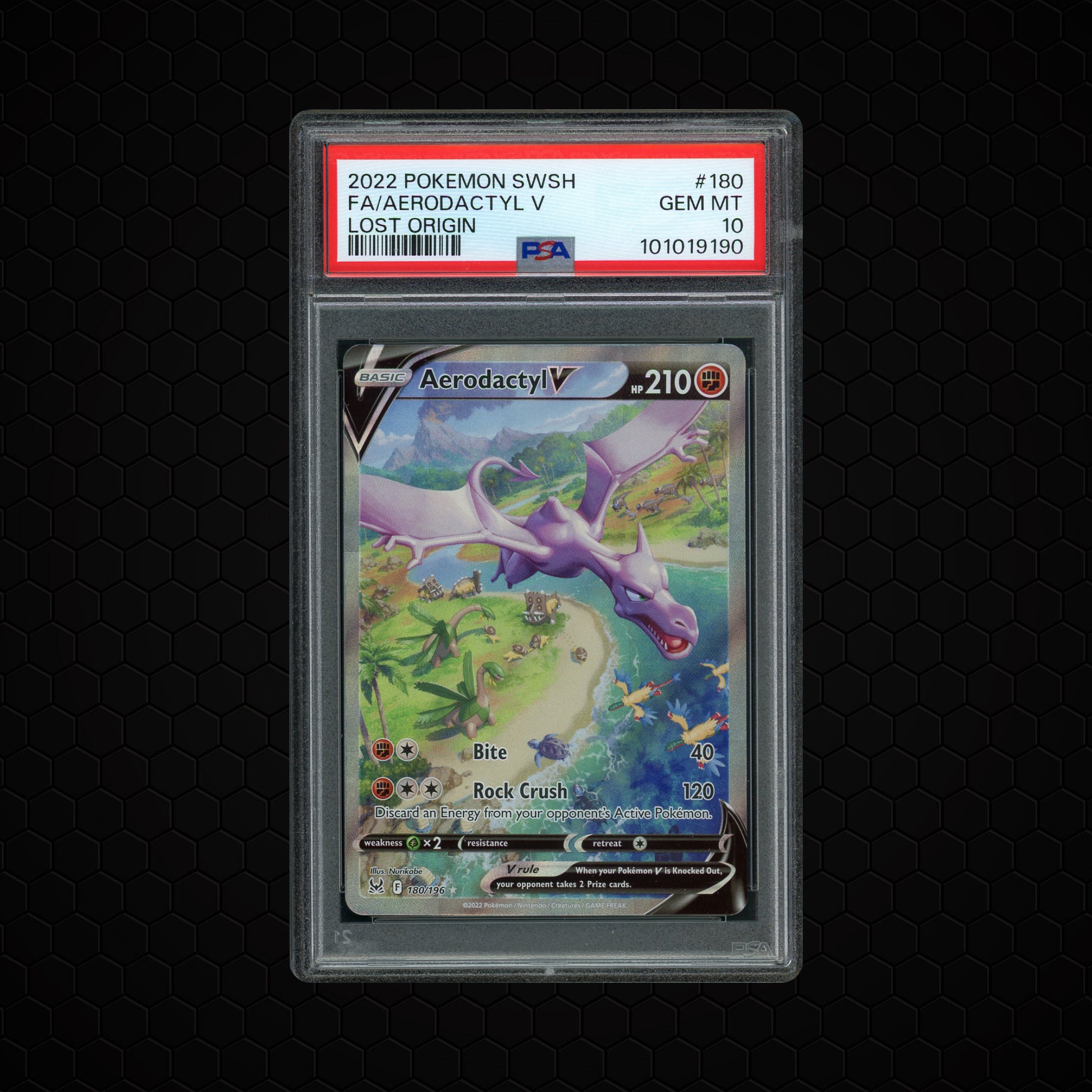2022 Lost Origin Aerodactyl V #180 PSA 10