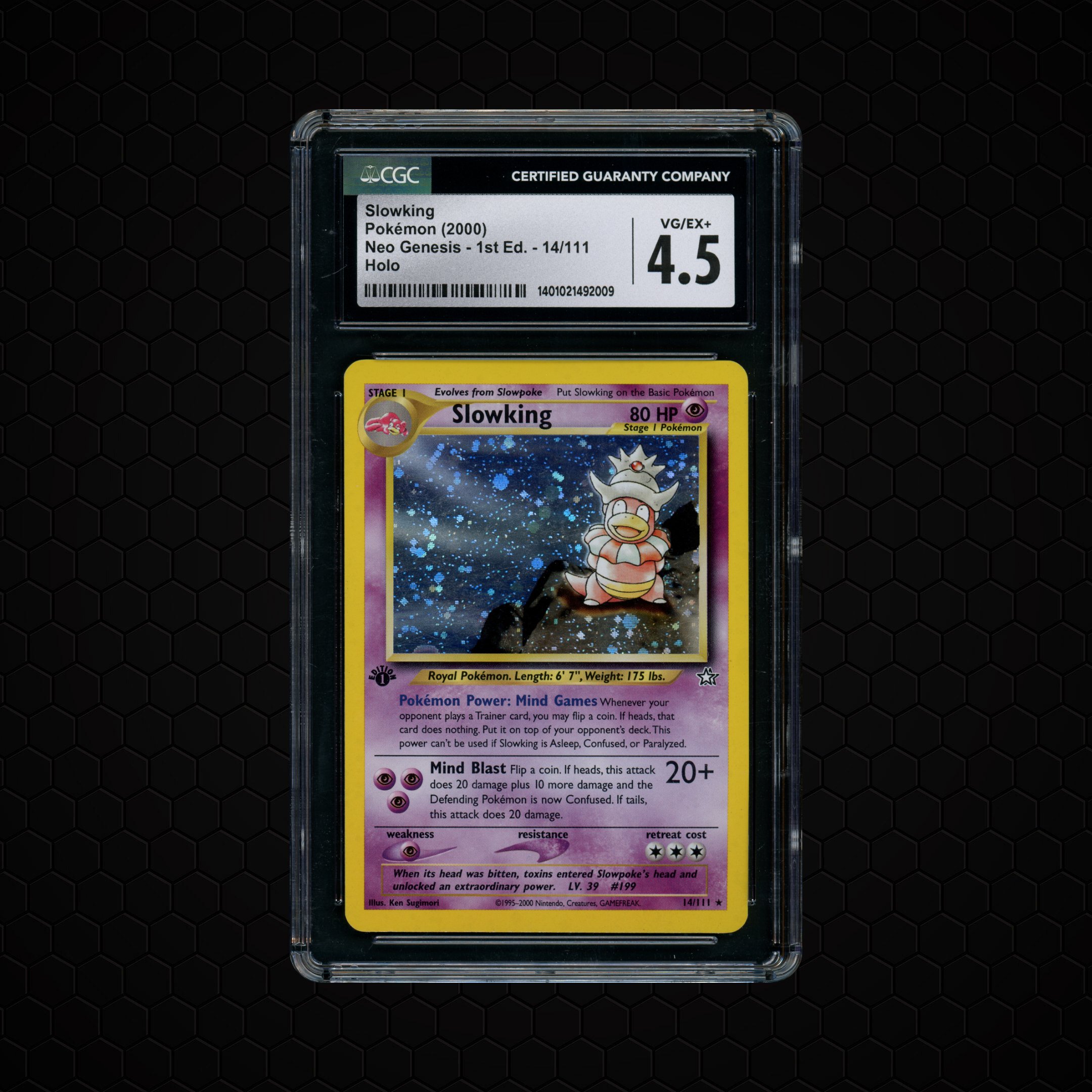 2000 Neo Genesis 1st Edition Slowking #14 CGC 4.5