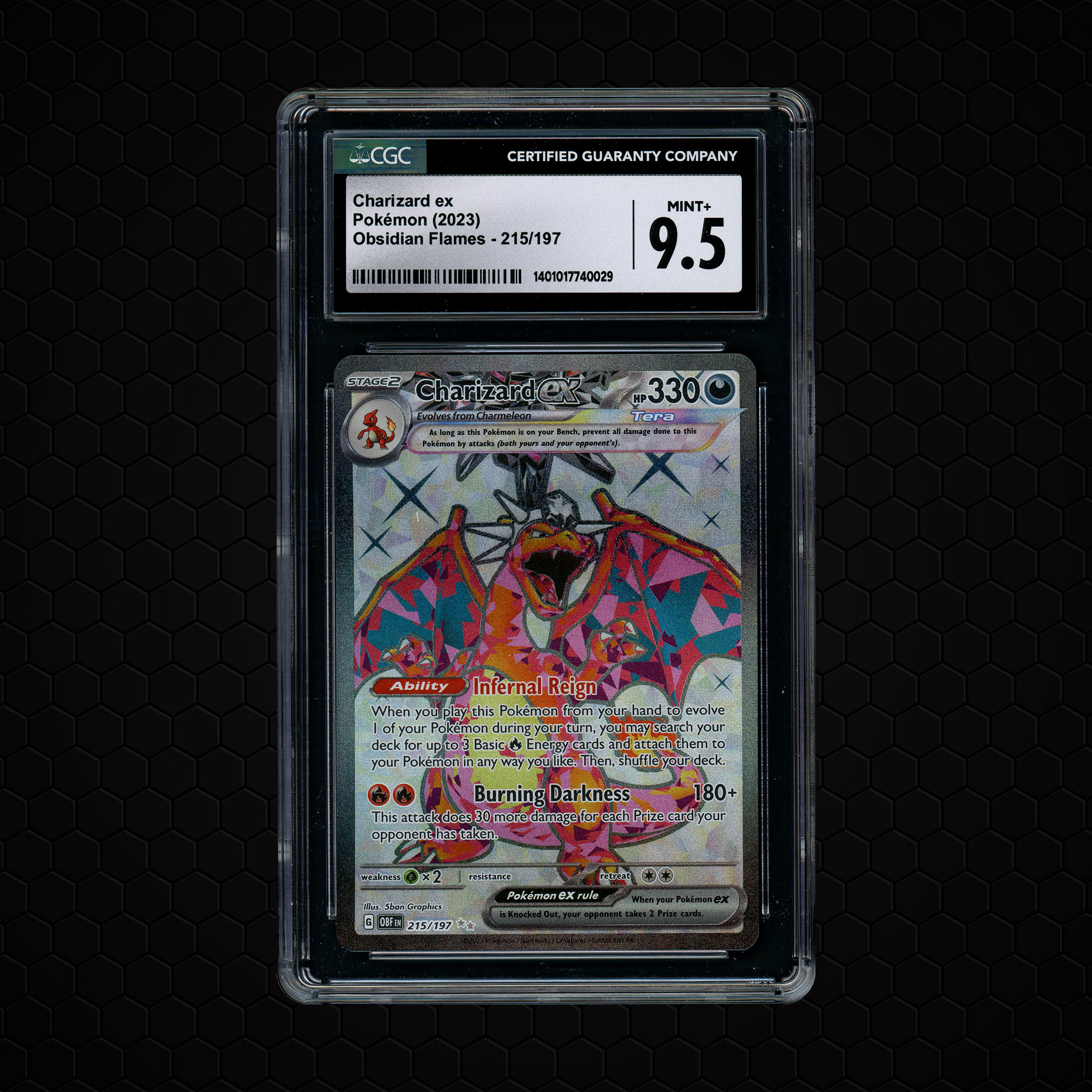 2023 Obsidian Flames Charizard EX #215 CGC 9.5