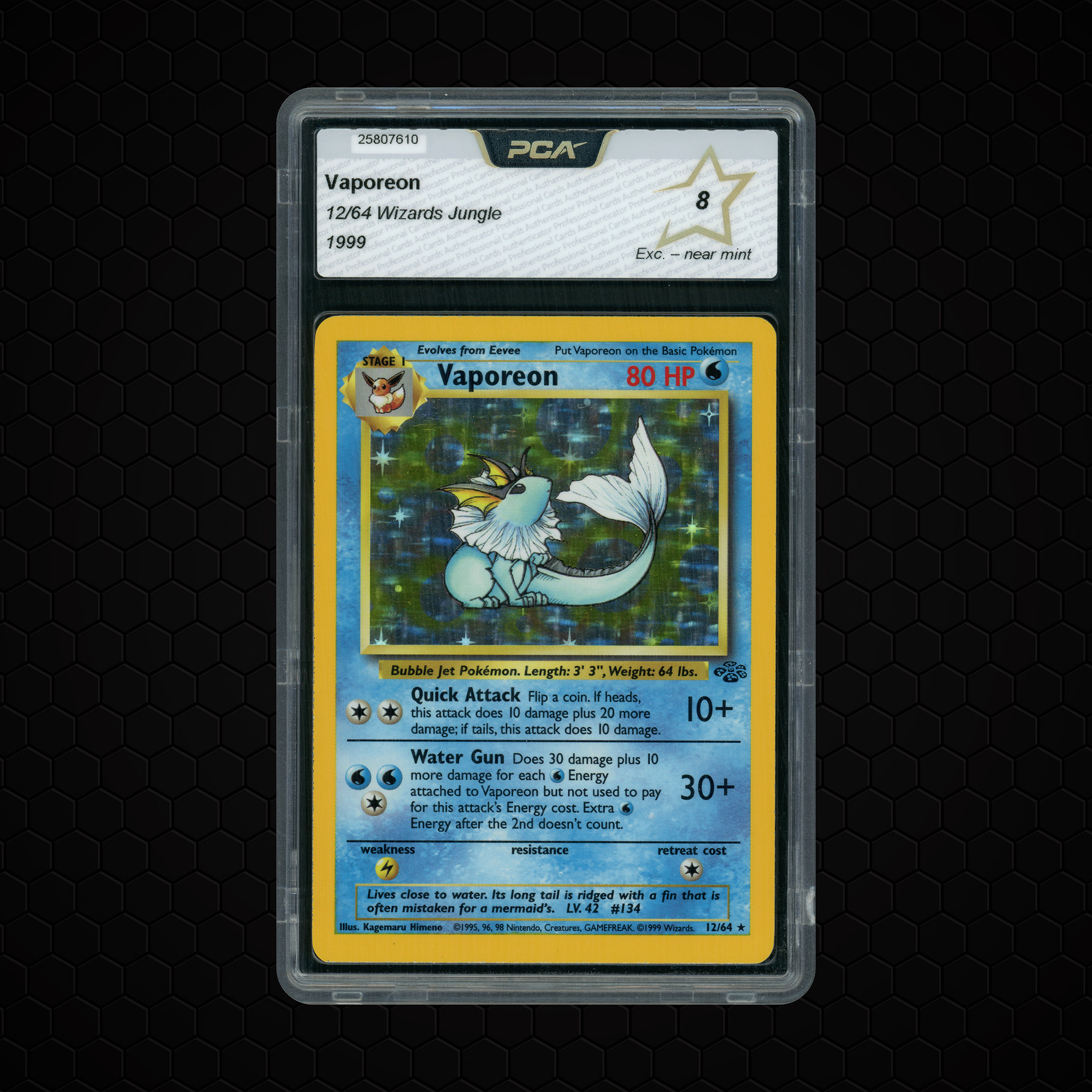 1999 Jungle Vapereon #12 PCA 8