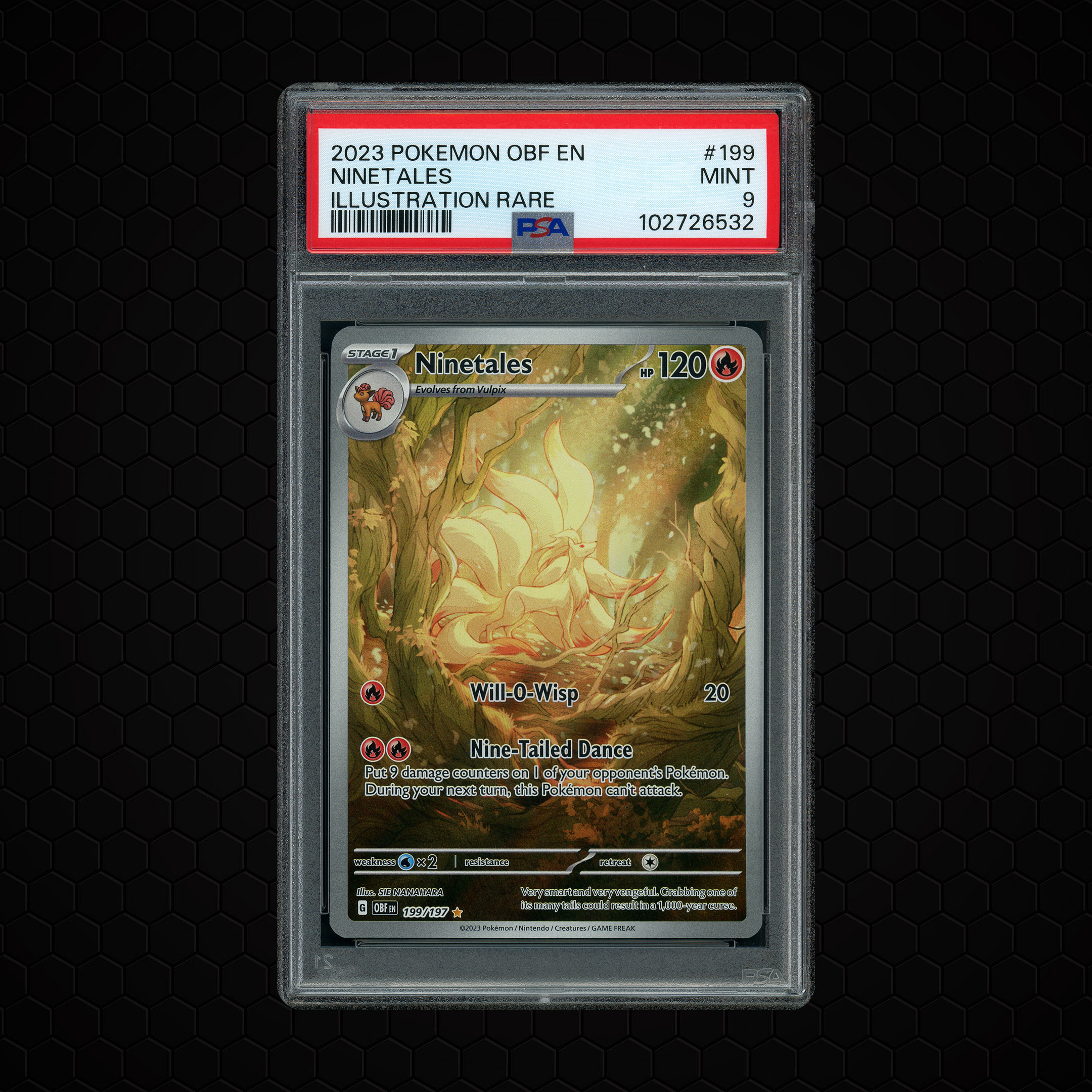 2023 Obsidian Flames Ninetales #199 PSA 9