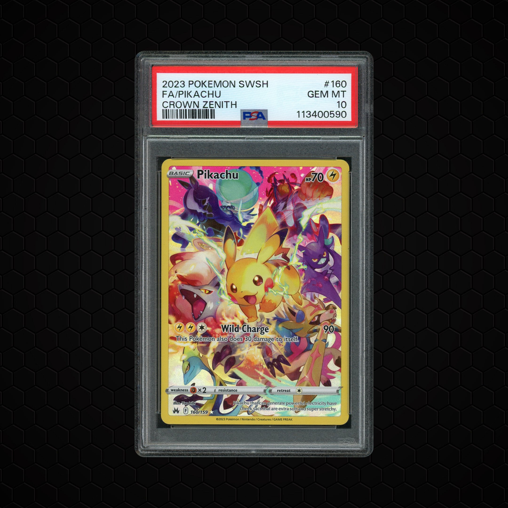 2023 Crown Zenith Pikachu #160 PSA 10