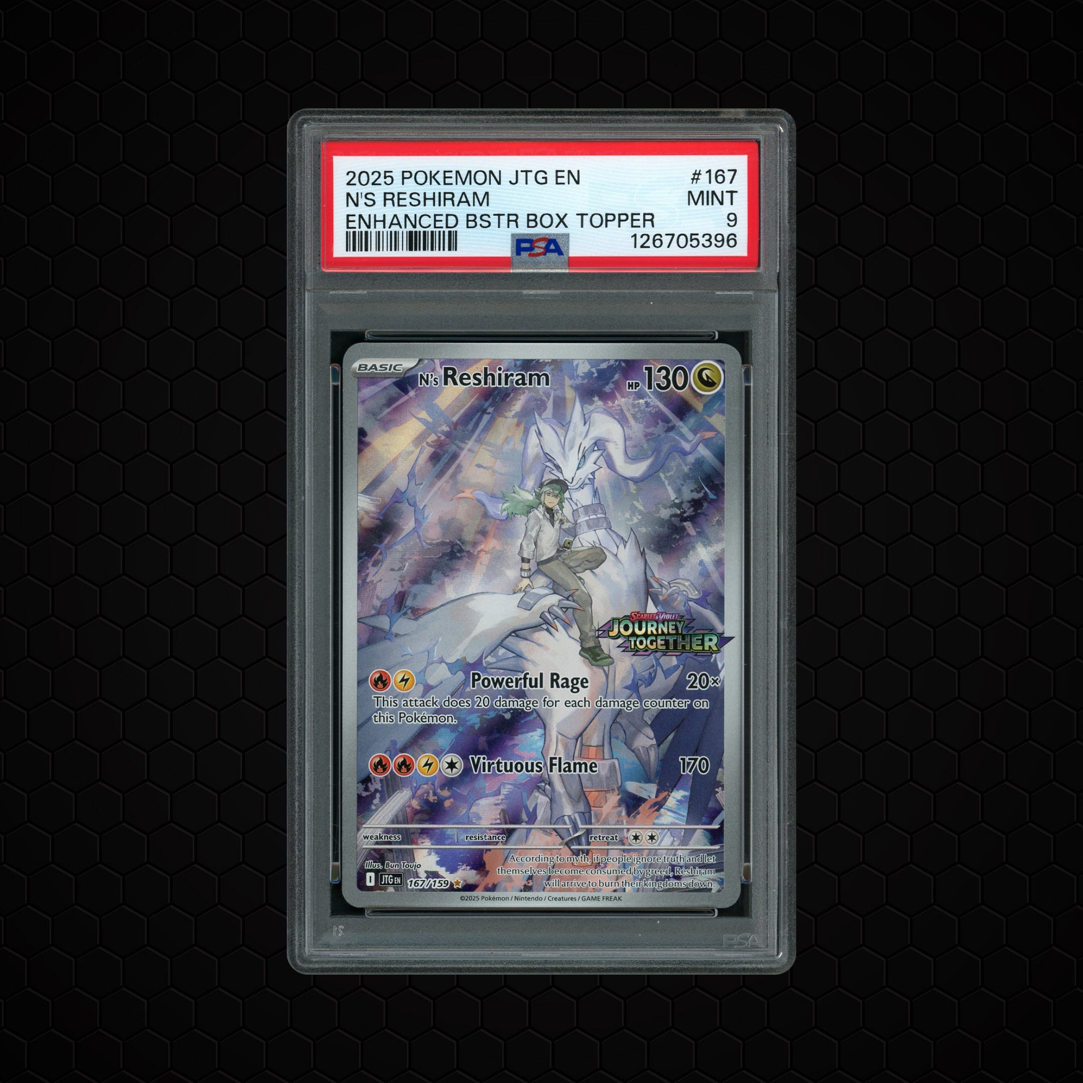 2025 Journey Together N's Reshiram #167 PSA 9