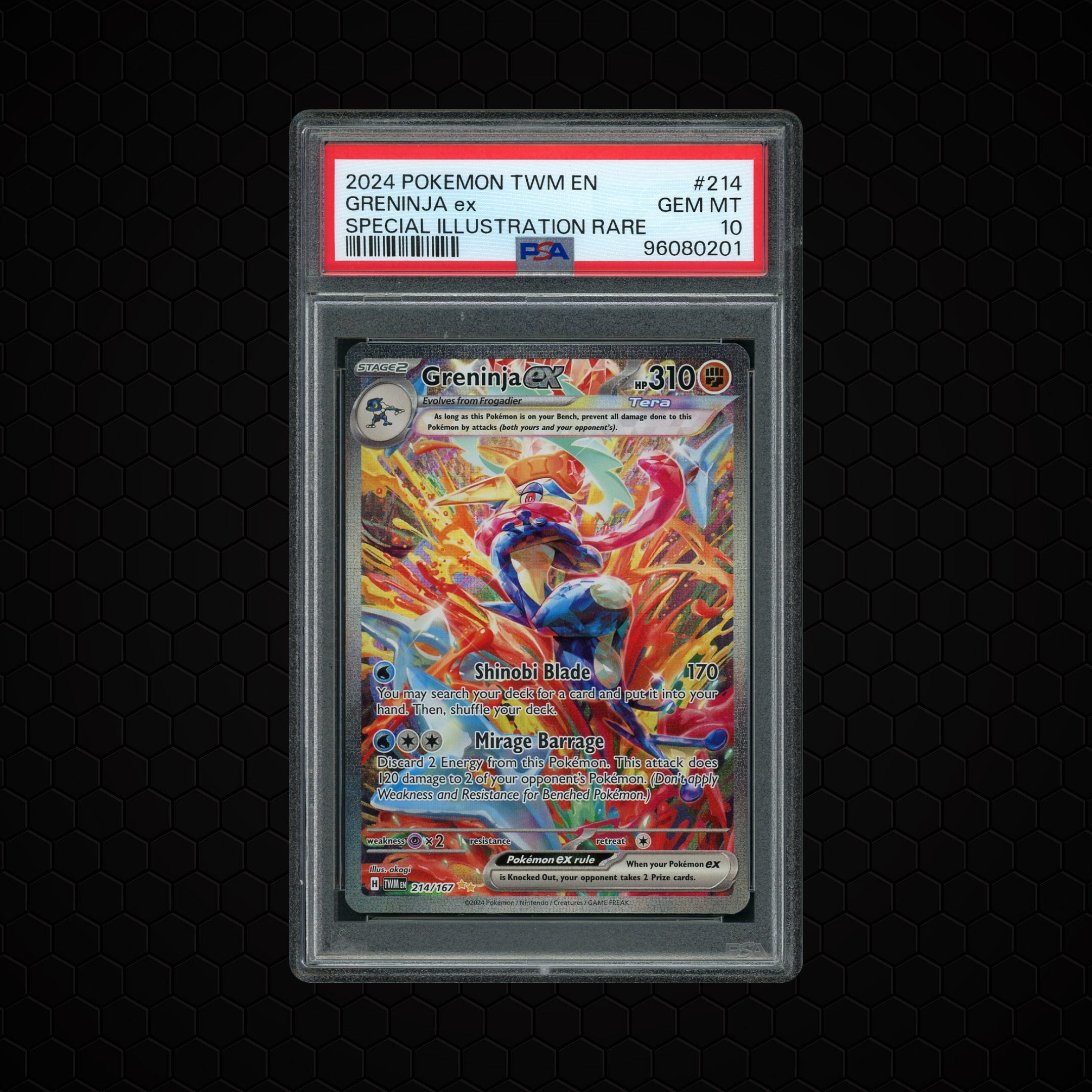 2024 Twilight Masquerade Greninja EX #214 PSA 10