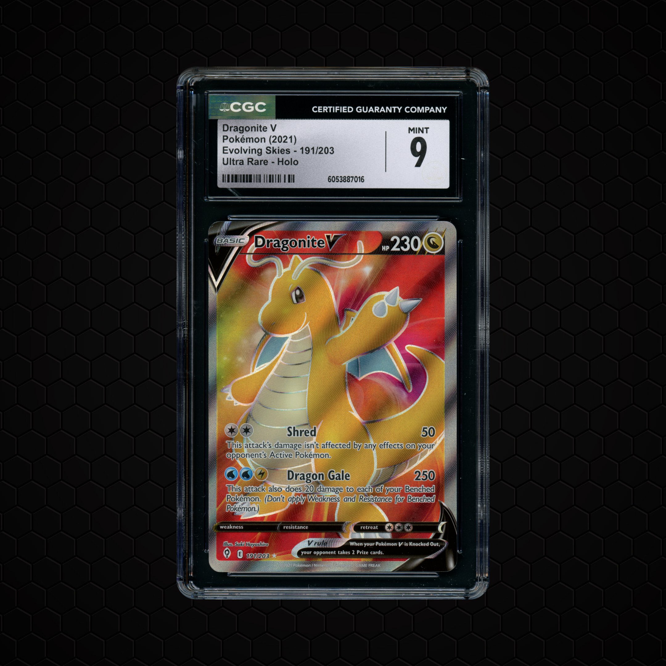2021 Evolving Skies Dragonite V #191 CGC 9
