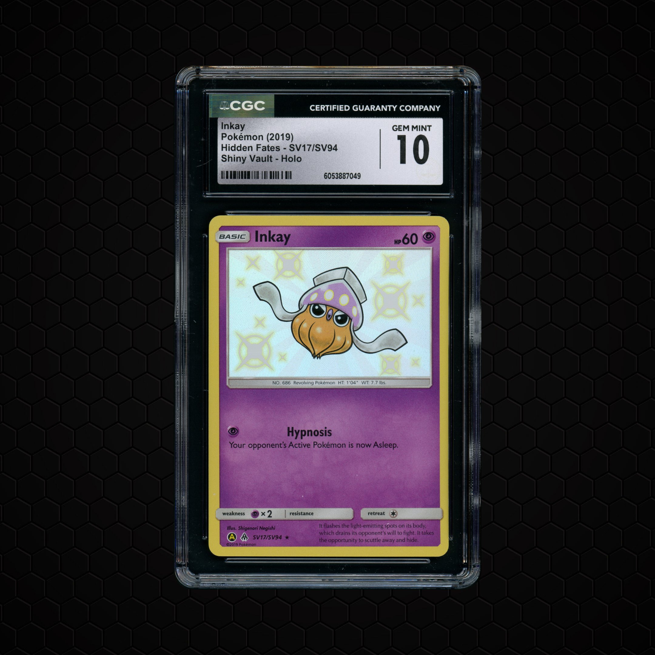 2019 Hidden Fates Inkay #SV17 CGC 10
