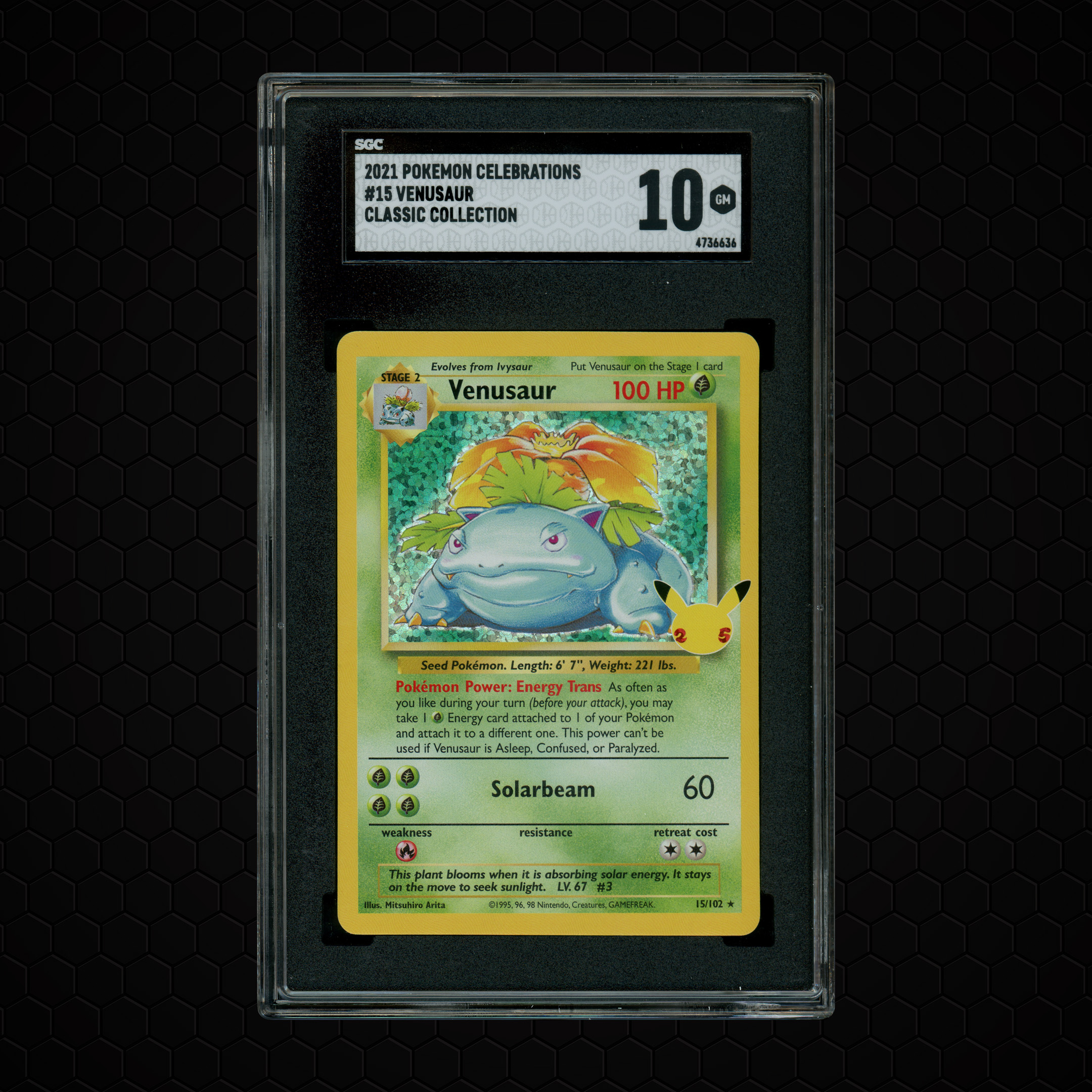 2021 Celebrations: Classic Collection Venusaur #15 SGC 10