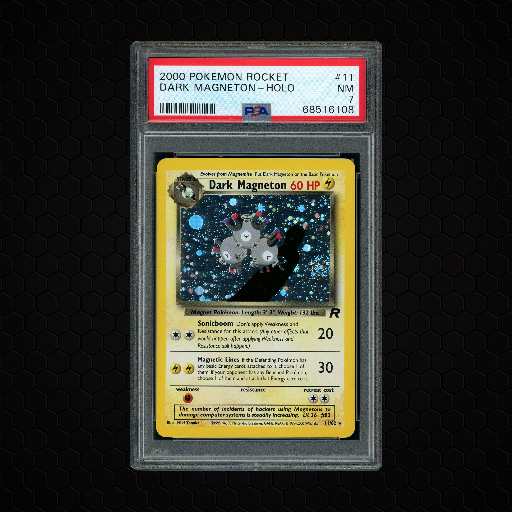 2000 Team Rocket Unlimited Dark Magneton #11 PSA 7