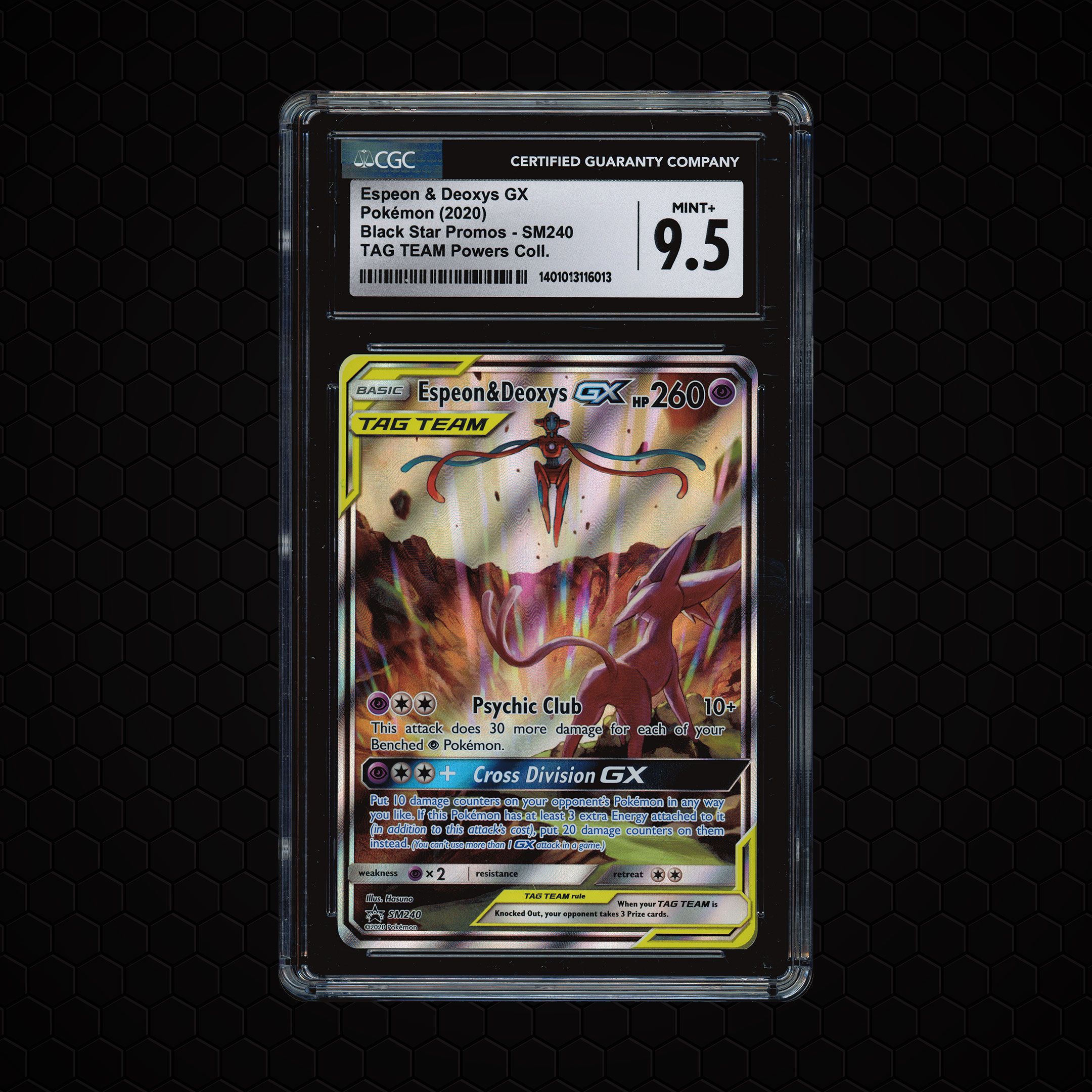 2020 Black Star Promo Espeon & Deoxys GX #SM240 CGC 9.5