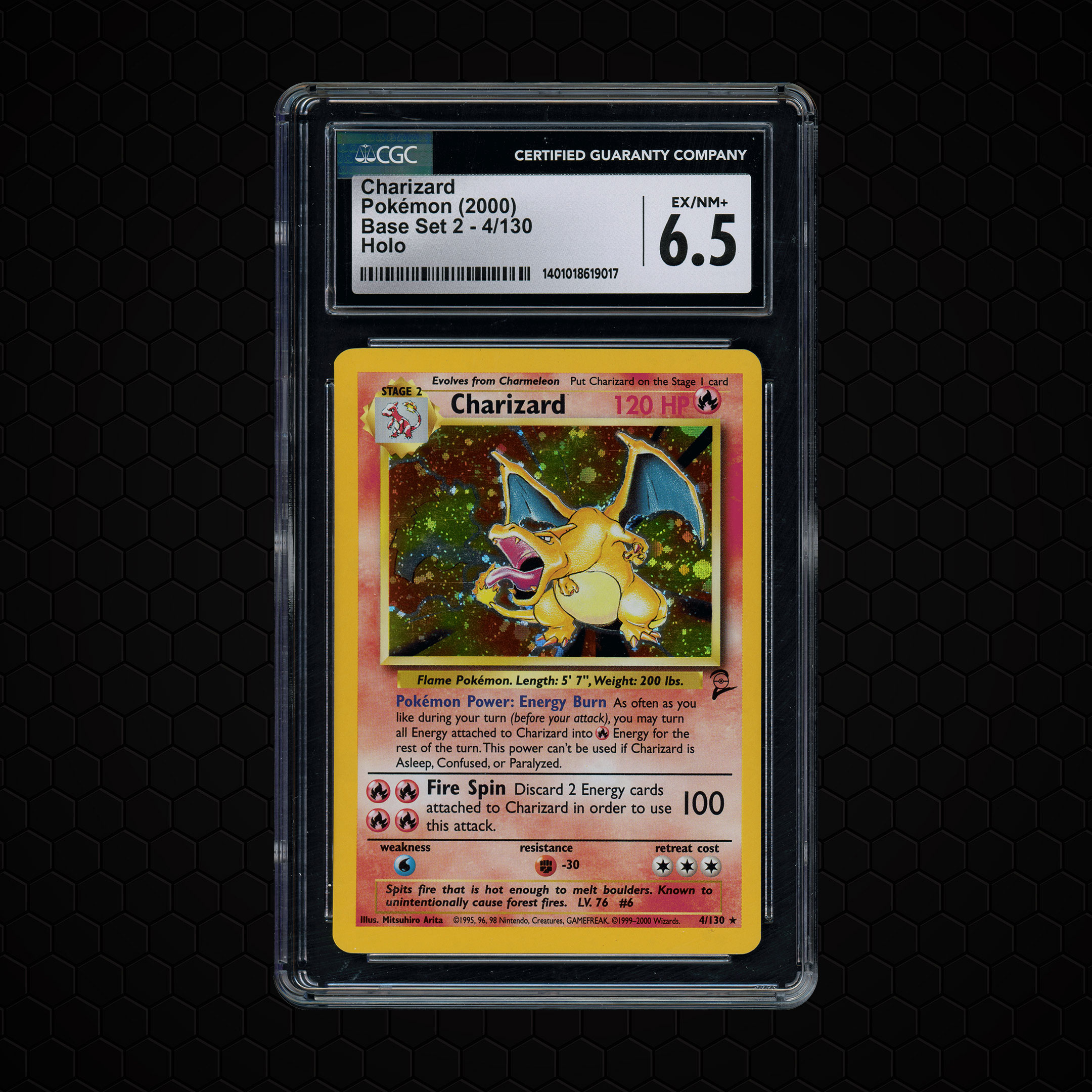 2000 Base Set 2 Charizard #4 CGC 6.5