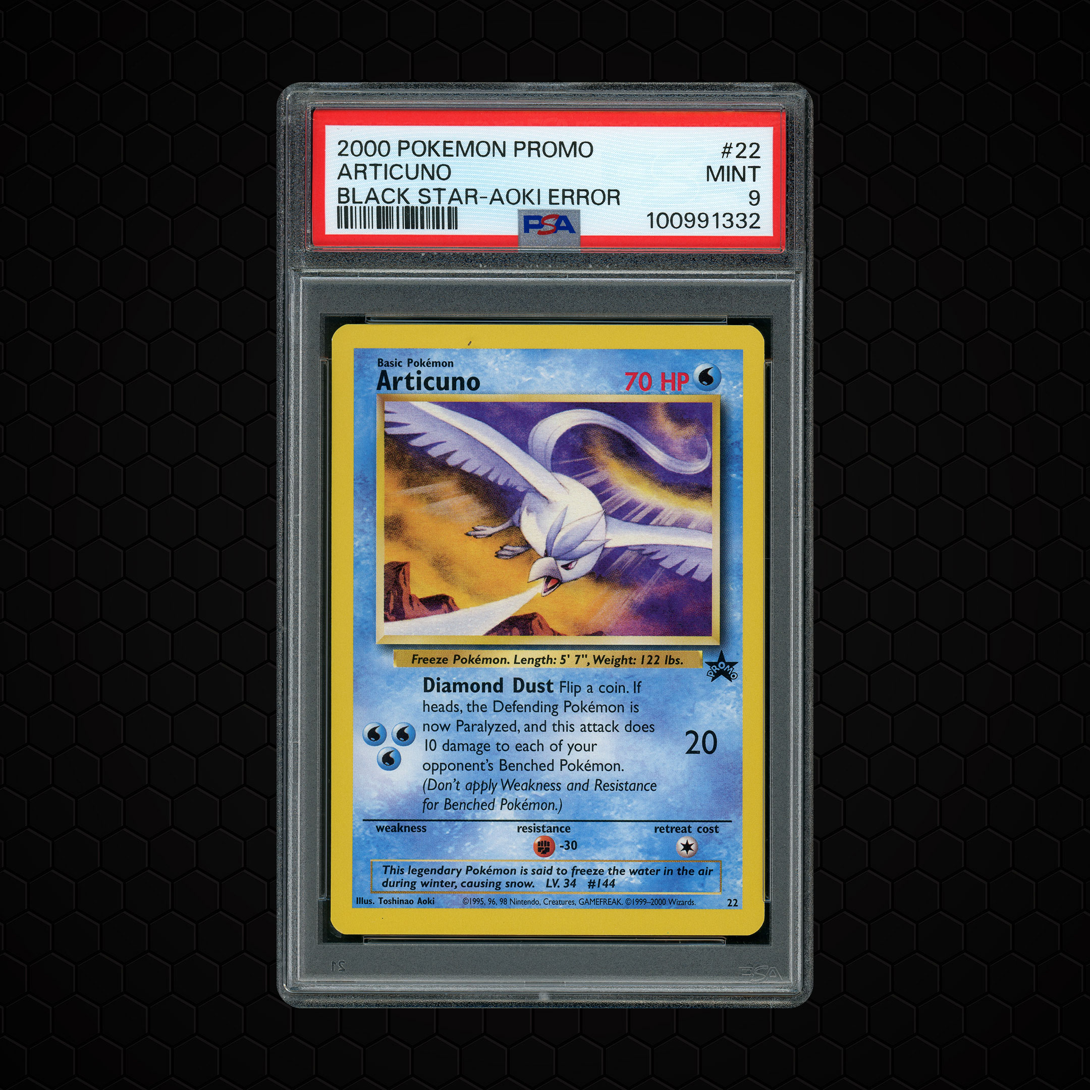 2000 Black Star Promo Articuno #22 PSA 9