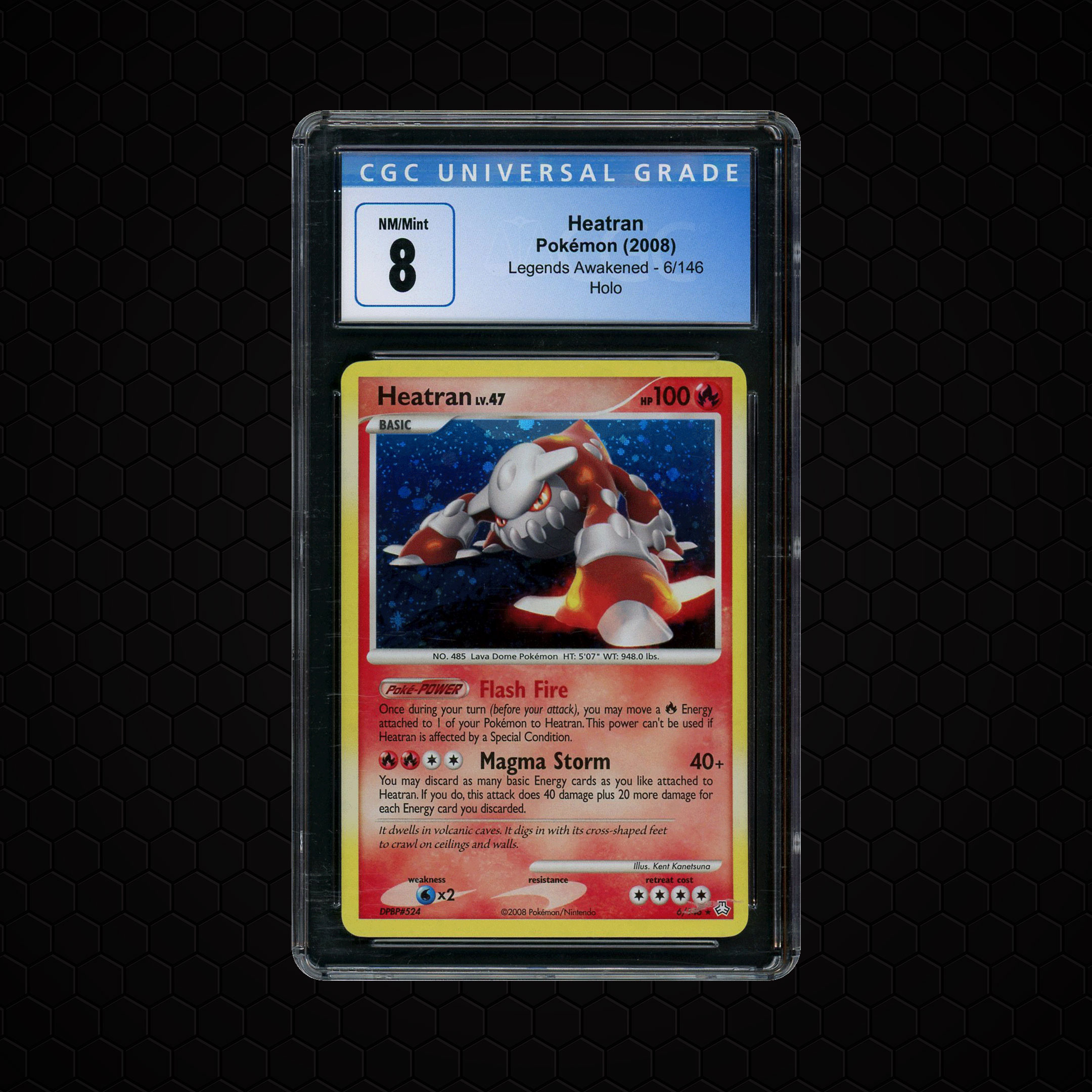 2008 Legends Awakened Heatran #6 CGC 8