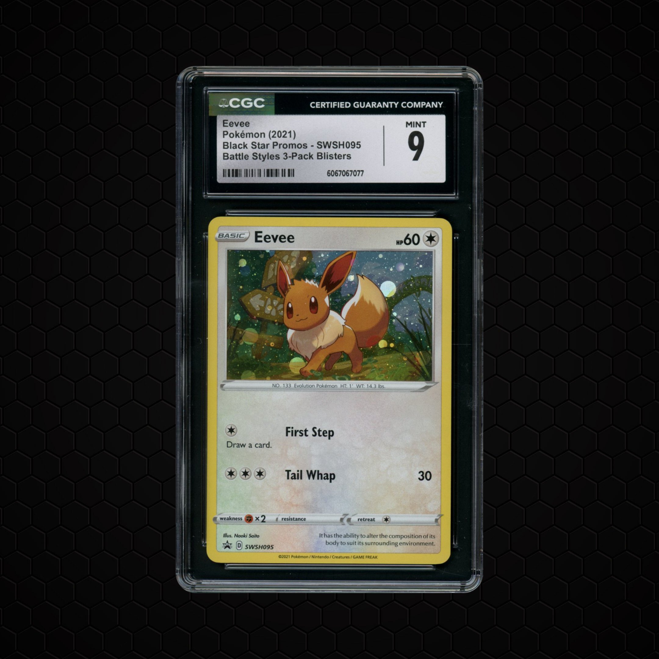 2021 Black Star Promo Eevee #SWSH095 CGC 9