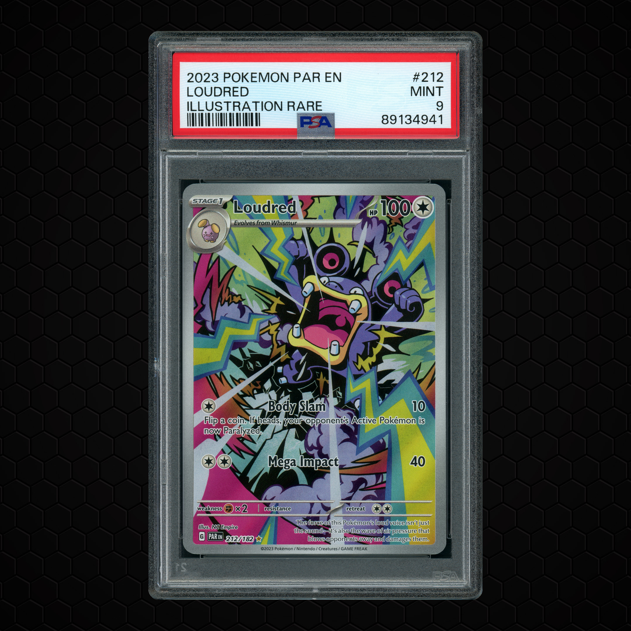 2023 Paradox Rift Loudred #212 PSA 9